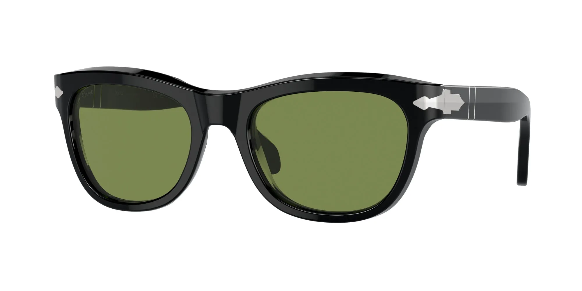 Persol PO0086S 95/4E Occhiali da sole Acetato Nero Verde Pillow Normale Antiriflesso - immagine 1