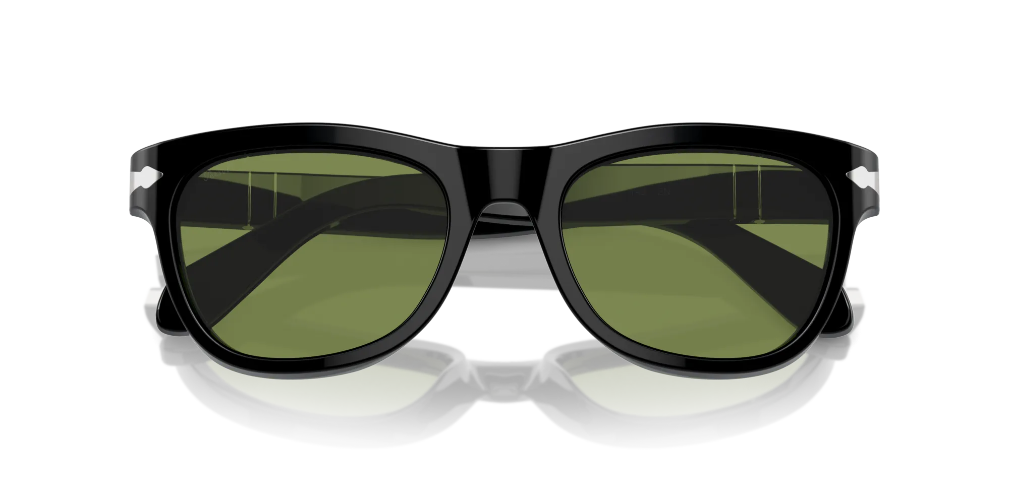 Persol PO0086S 95/4E Occhiali da sole Acetato Nero Verde Pillow Normale Antiriflesso - immagine 2