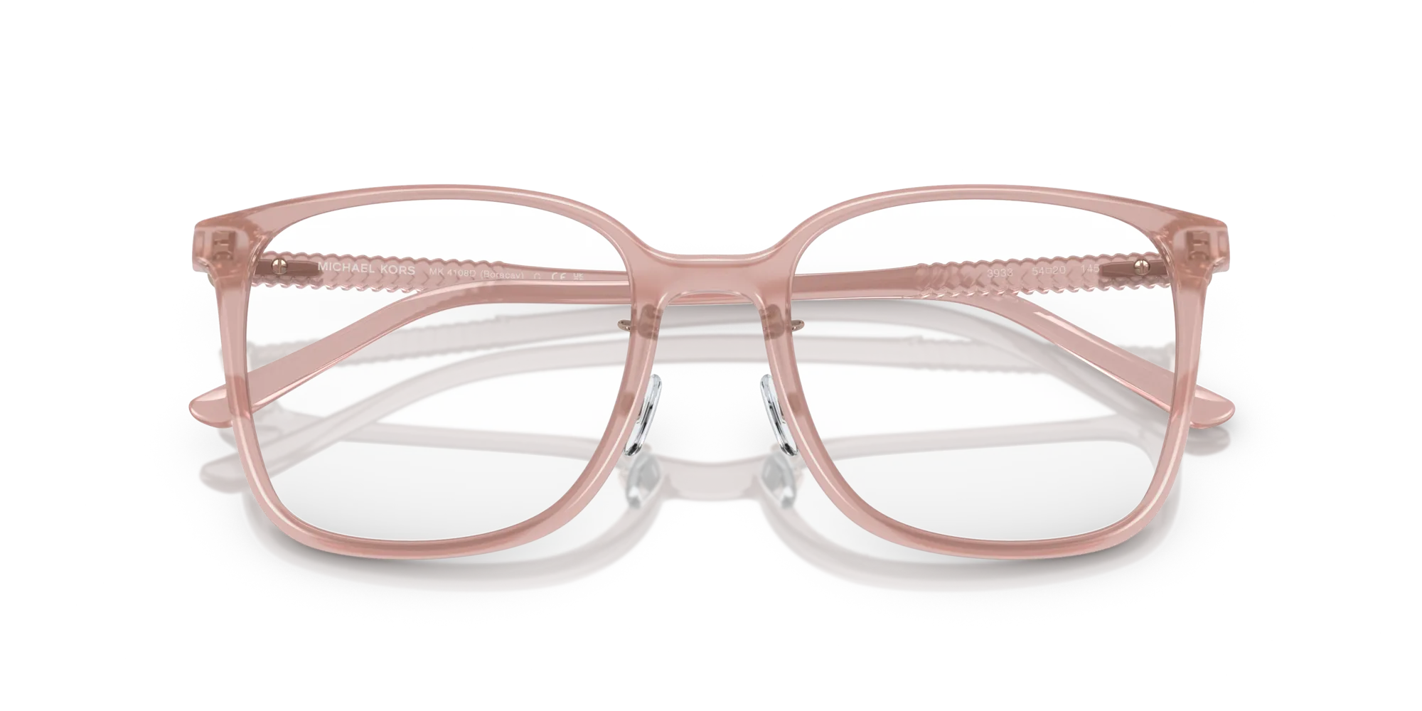 Michael Kors MK4108D BORACAY 3933 Montature da vista Iniettato Rosa Trasparente Squadrata Normale - immagine 2