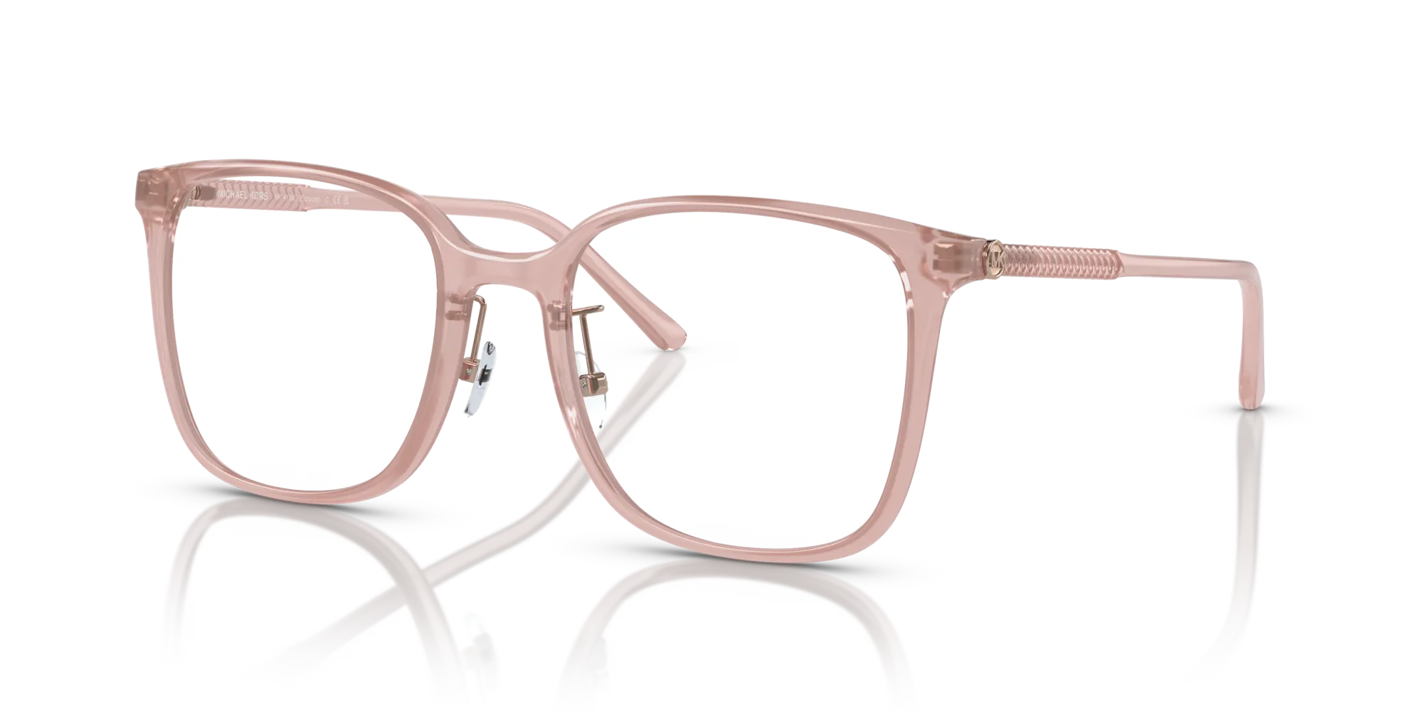 Michael Kors MK4108D BORACAY 3933 Montature da vista Iniettato Rosa Trasparente Squadrata Normale - immagine 4