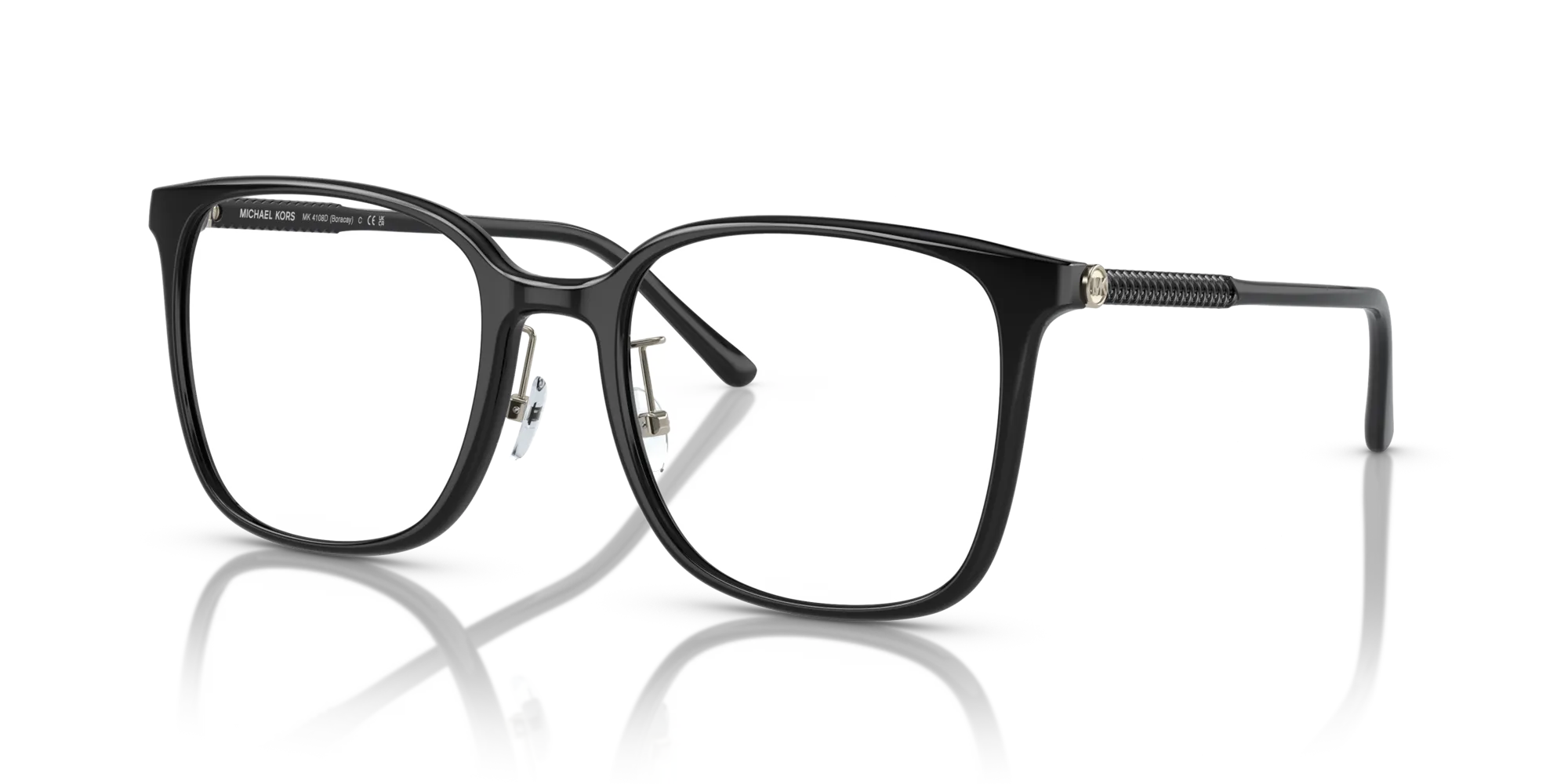 Michael Kors MK4108D BORACAY 3005 Montature da vista Iniettato Nero Trasparente Squadrata Normale - immagine 4