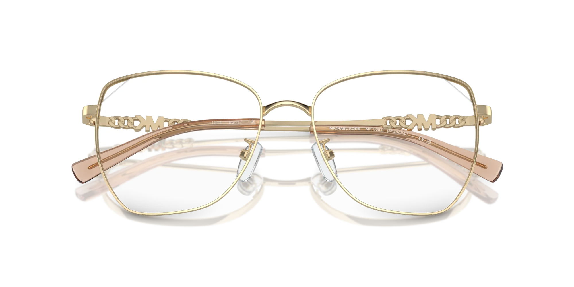 Michael Kors MK3081D SHANGHAI 1014 Montature da vista Metallo Oro Cat Eye Normale - immagine 2