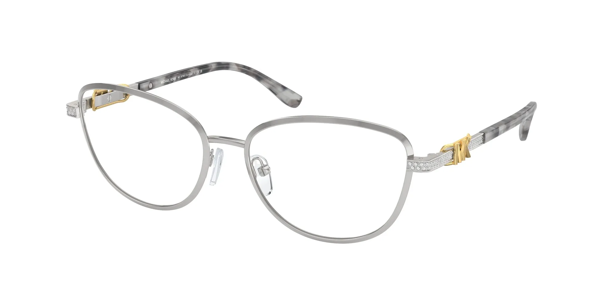 Michael Kors MK3076B CORDOBA 1893 Montature da vista Metallo Argento Trasparente Cat Eye Normale - immagine 1