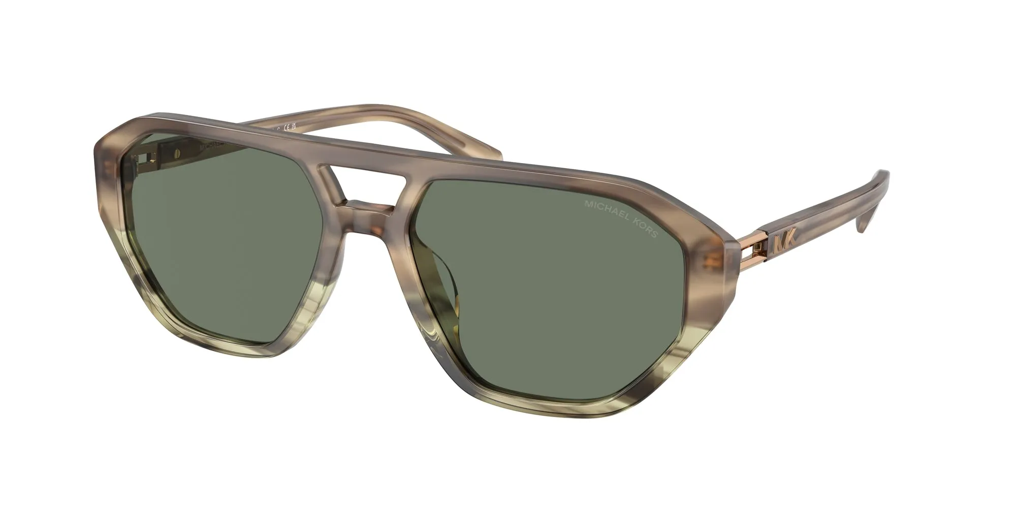 Michael Kors MK2219U ZURICH 39633H Occhiali da sole Acetato Verde Verde Pilot Normale - immagine 1