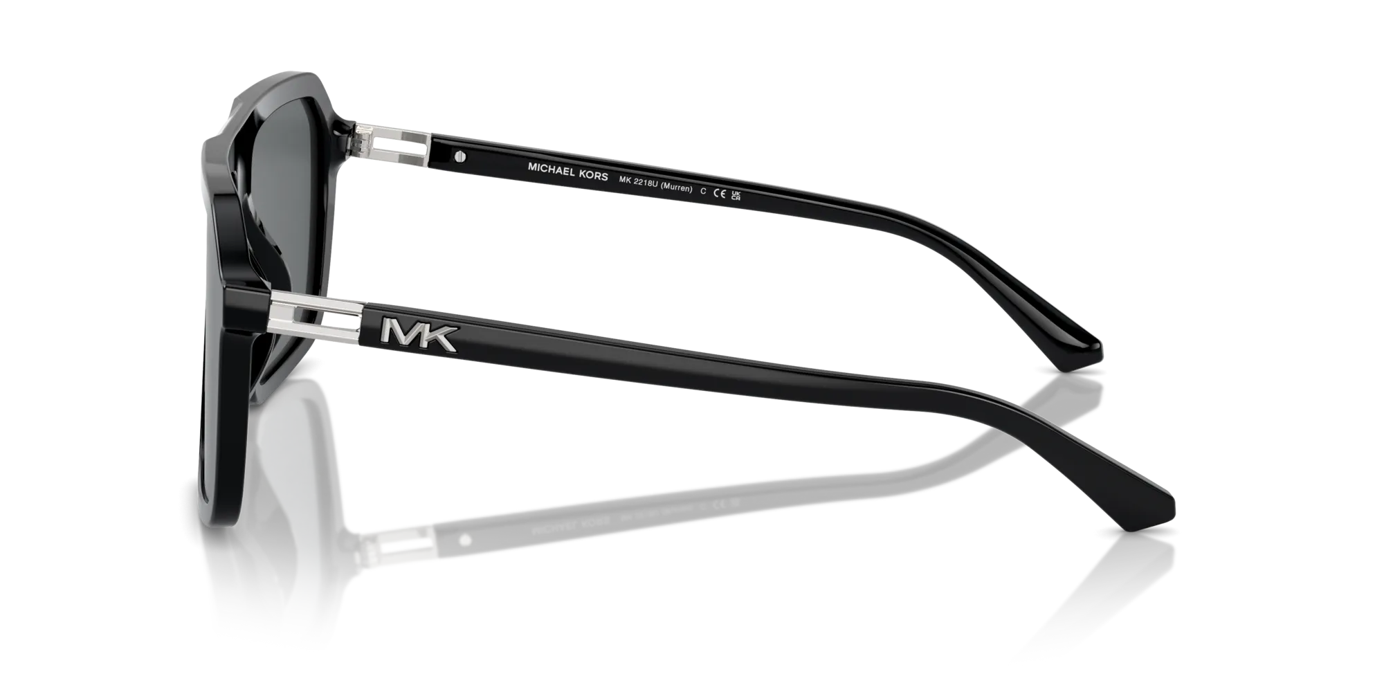 Michael Kors MK2218U MURREN 300587 Occhiali da sole Acetato Nero Grigio Squadrata Normale - immagine 4