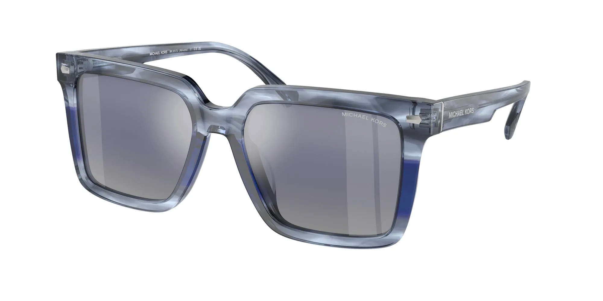 Michael Kors MK2217U ABRUZZO 39796I Occhiali da sole Acetato Blu Blu Squadrata Normale Sfumato - immagine 1