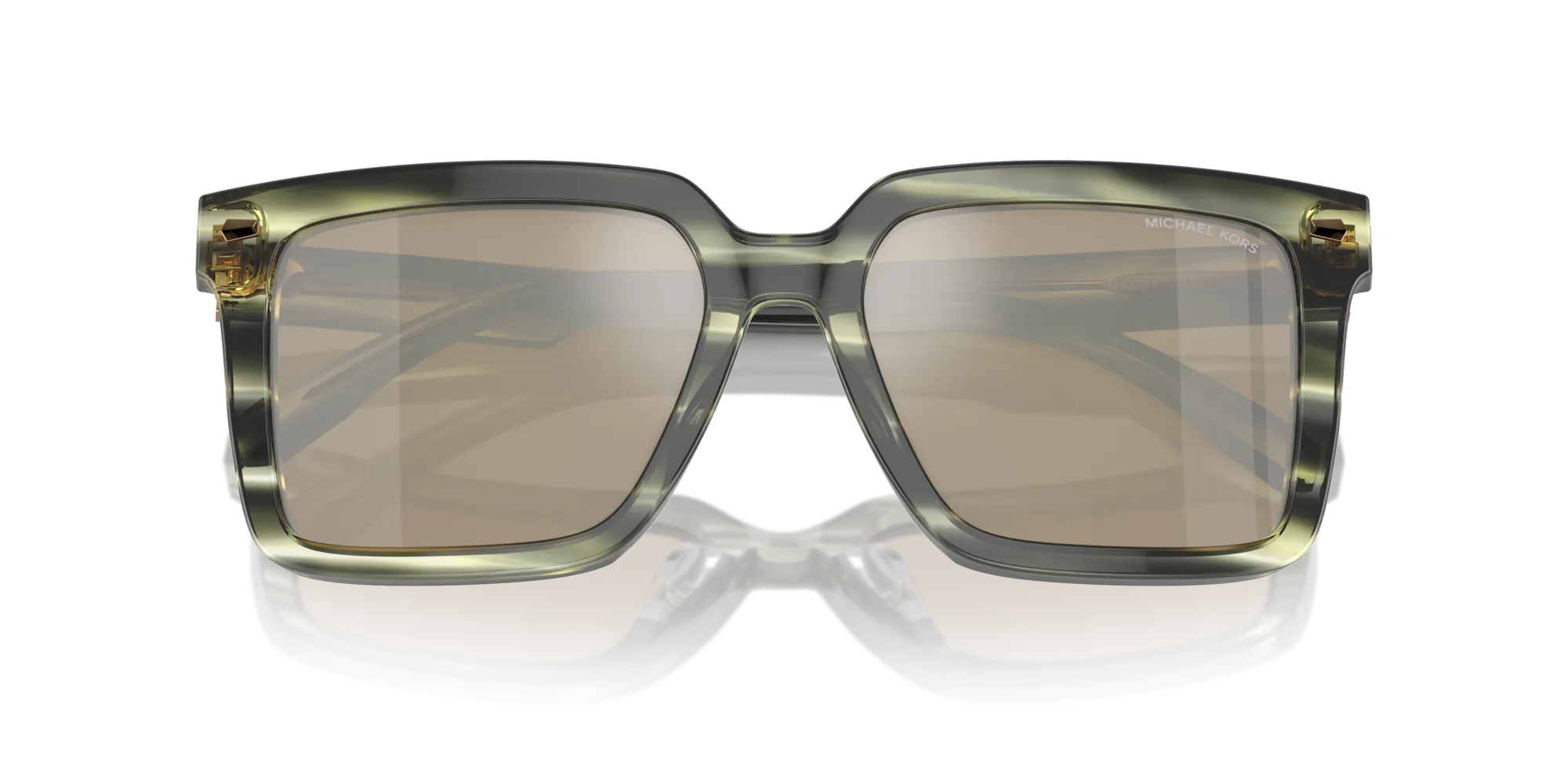 Michael Kors MK2217U ABRUZZO 39787I Occhiali da sole Acetato Verde Verde Squadrata Normale Specchiato - immagine 2