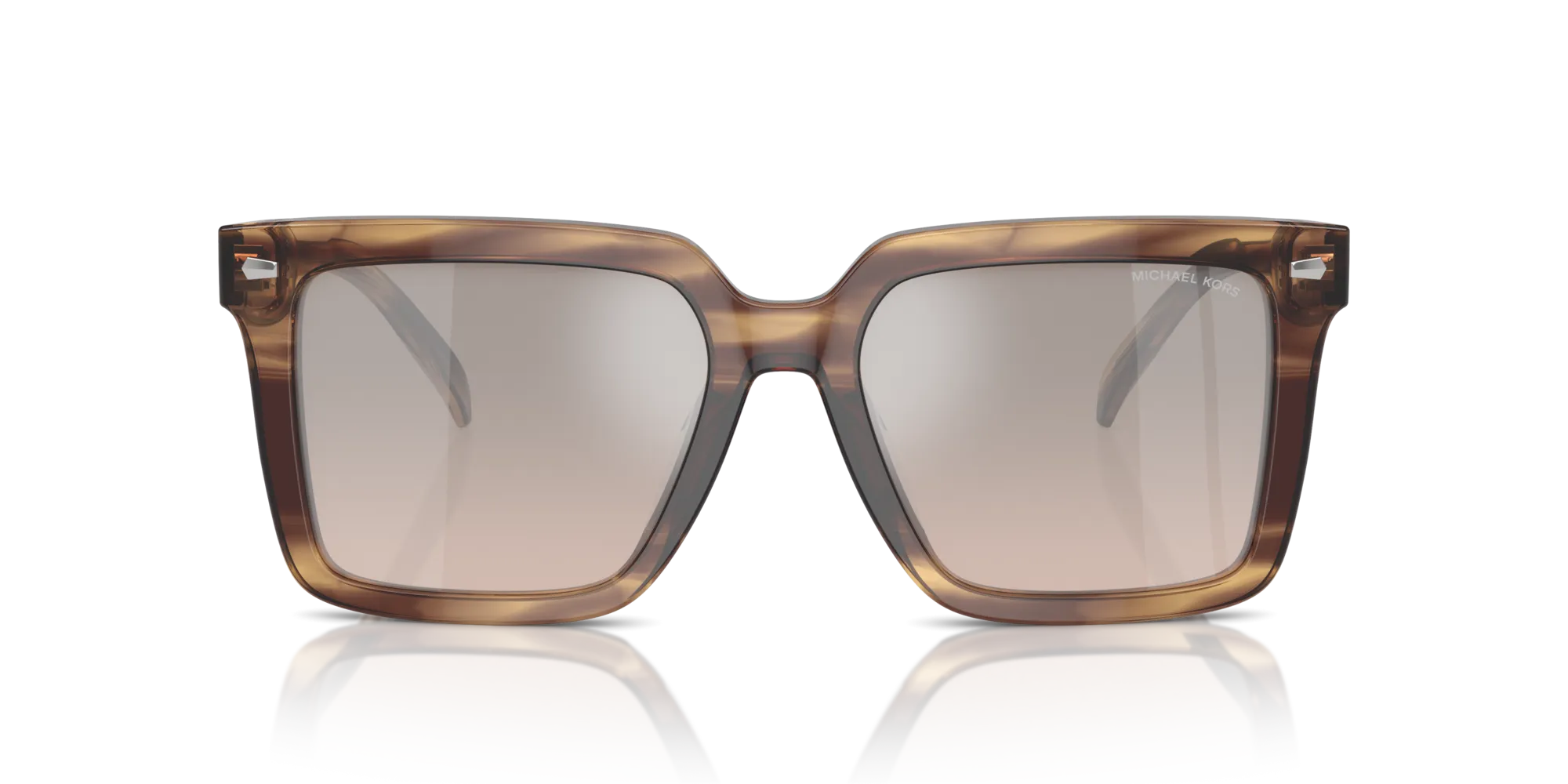 Michael Kors MK2217U ABRUZZO 39776I Occhiali da sole Acetato Marrone Marrone Squadrata Normale Specchiato - immagine 3