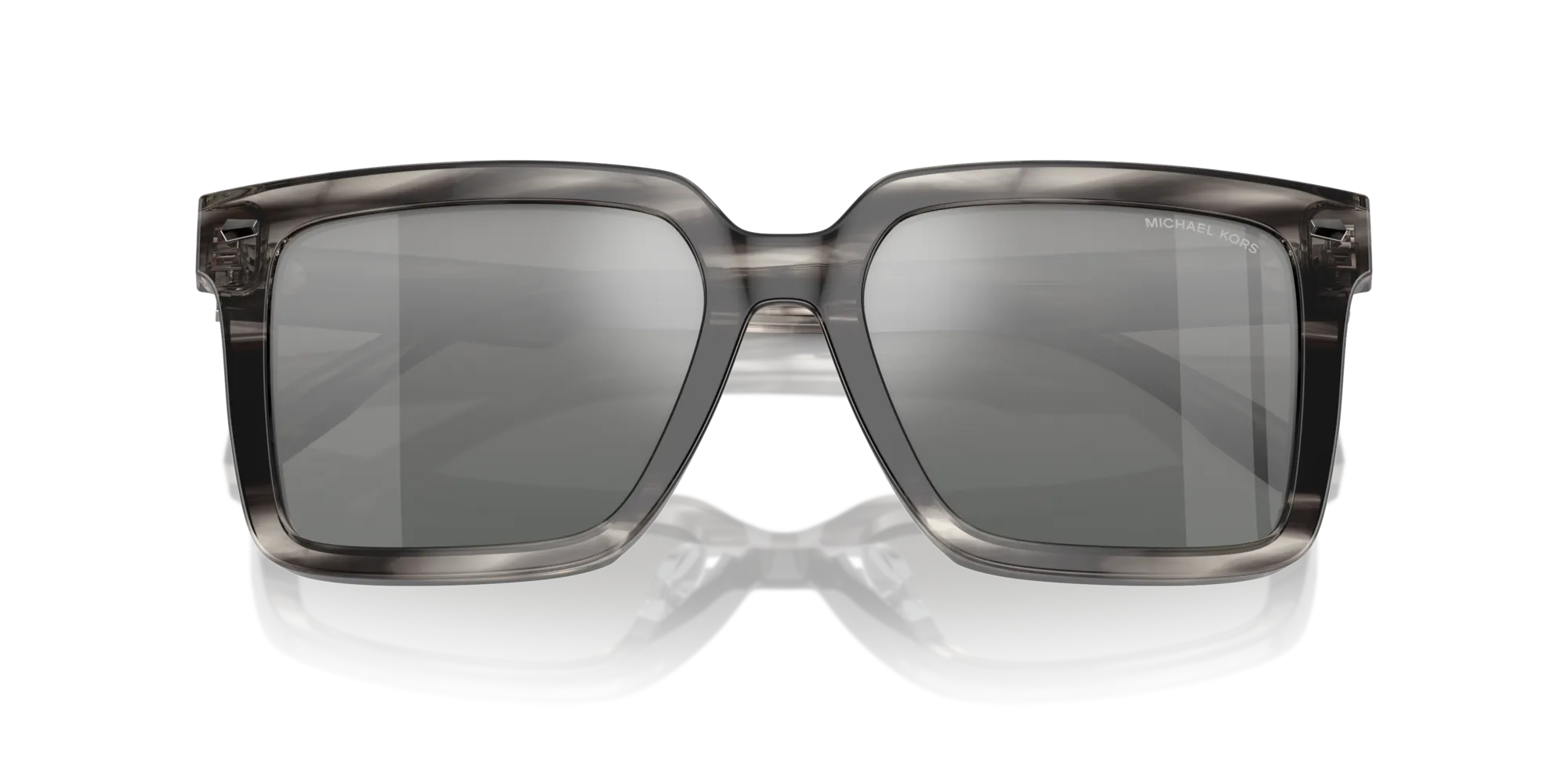 Michael Kors MK2217U ABRUZZO 396688 Occhiali da sole Acetato Nero Grigio Squadrata Normale Specchiato - immagine 2