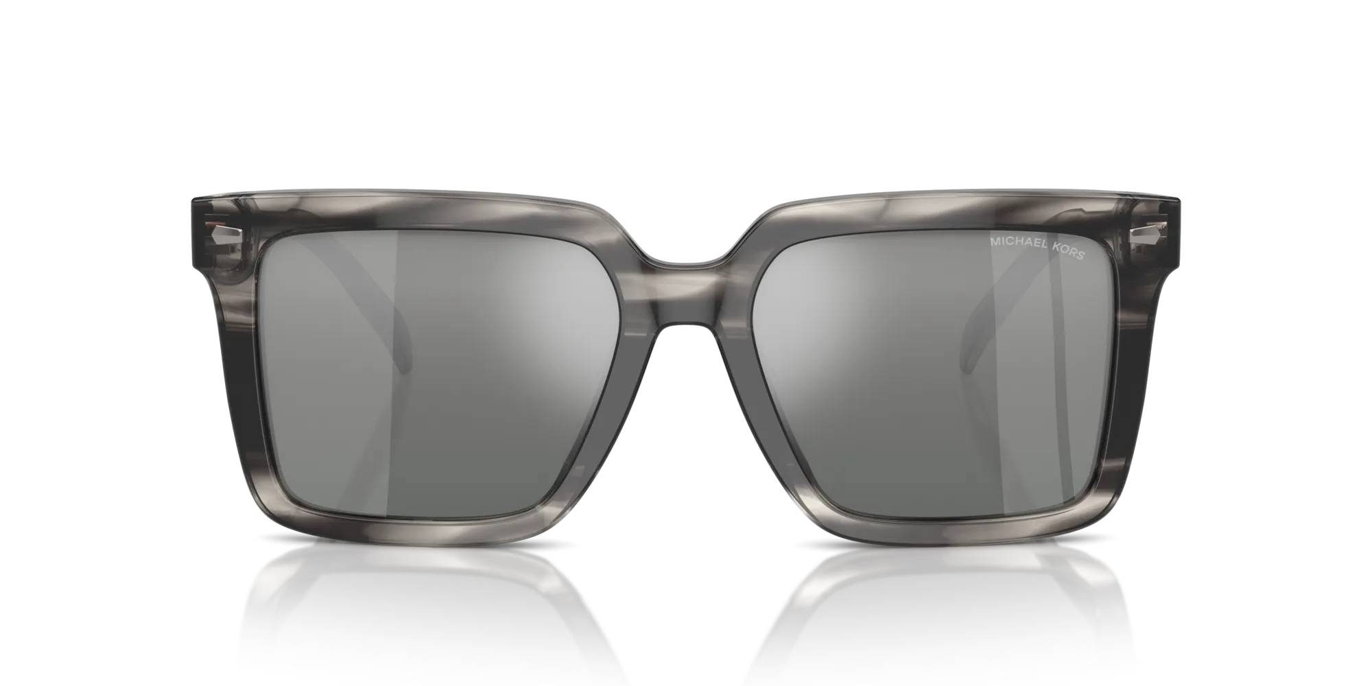 Michael Kors MK2217U ABRUZZO 396688 Occhiali da sole Acetato Nero Grigio Squadrata Normale Specchiato - immagine 3