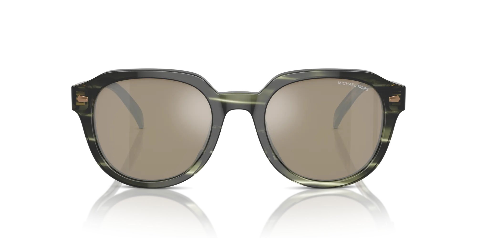 Michael Kors MK2216U EGER 39787I Occhiali da sole Acetato Verde Verde Rotonda Normale Specchiato - immagine 3