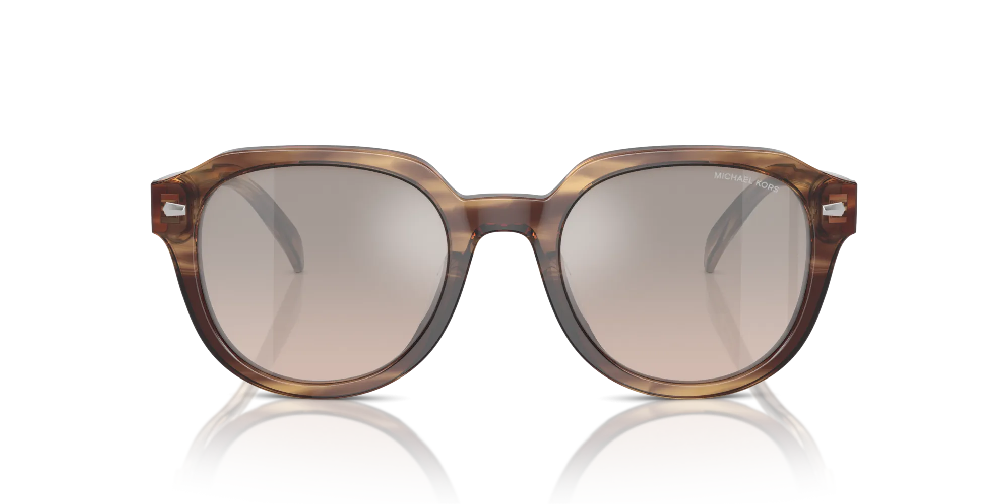 Michael Kors MK2216U EGER 39776I Occhiali da sole Acetato Marrone Marrone Rotonda Normale Specchiato - immagine 3