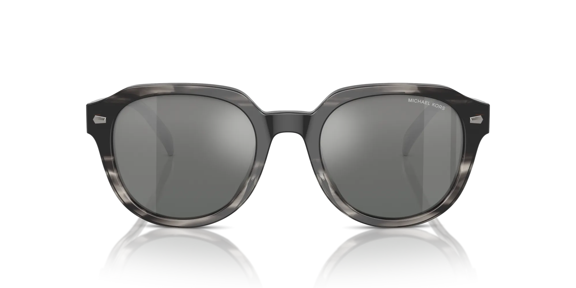 Michael Kors MK2216U EGER 396688 Occhiali da sole Acetato Nero Grigio Rotonda Normale Specchiato - immagine 3