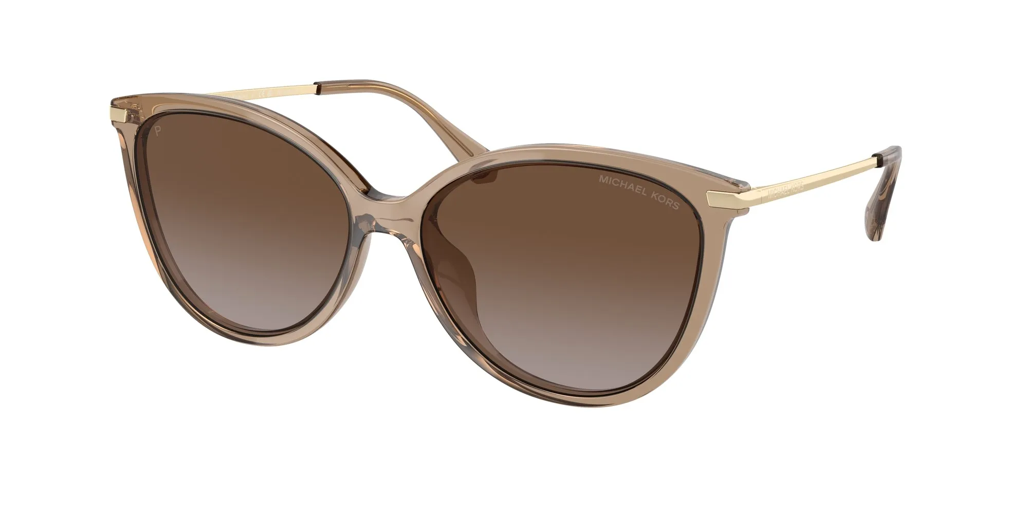 Michael Kors MK2184U DUPONT 3938T5 Occhiali da sole Iniettato Marrone Marrone Cat Eye Polarizzata Sfumato - immagine 1