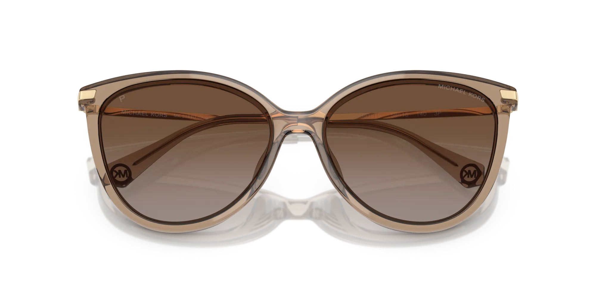 Michael Kors MK2184U DUPONT 3938T5 Occhiali da sole Iniettato Marrone Marrone Cat Eye Polarizzata Sfumato - immagine 2