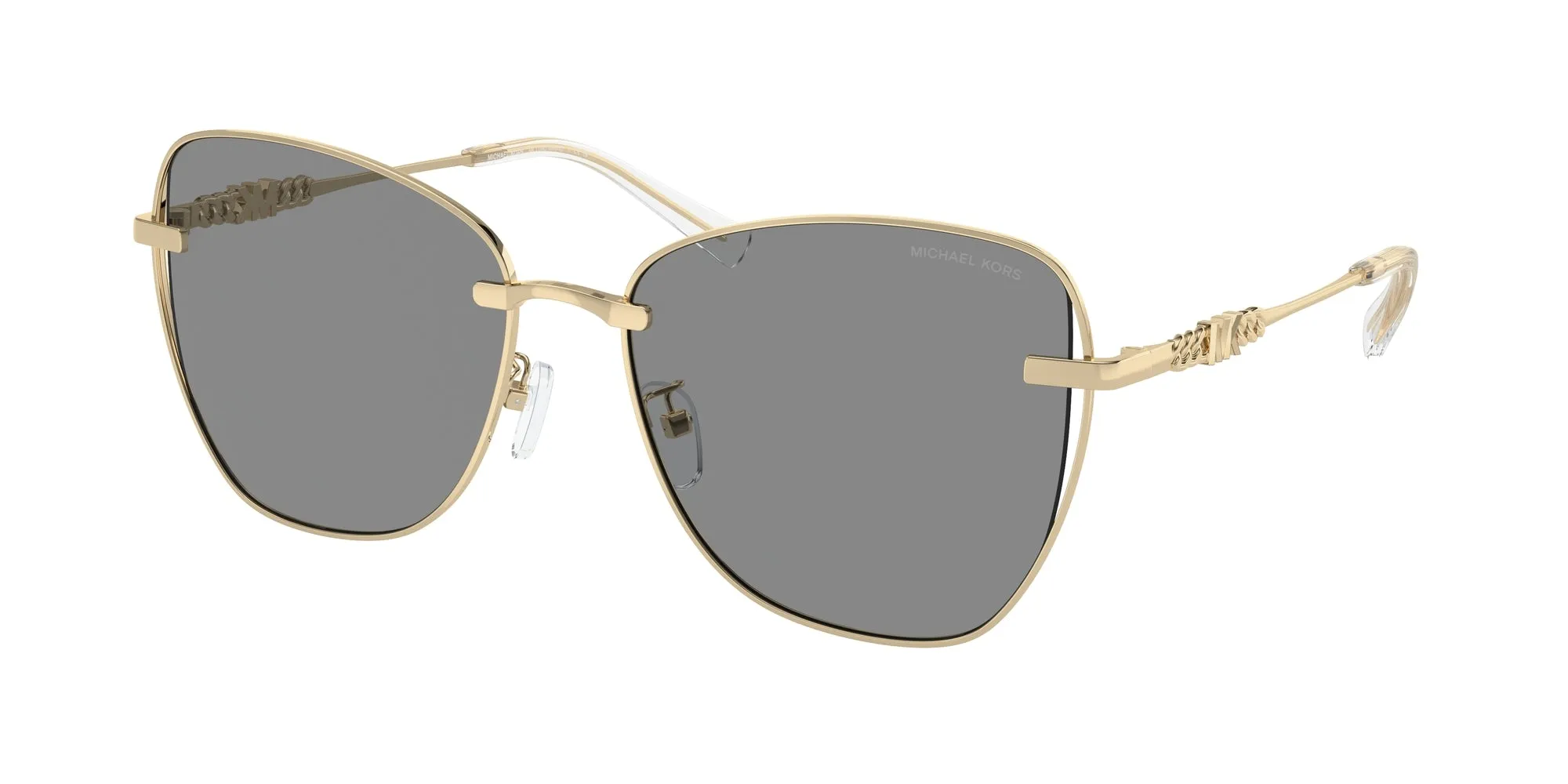 Michael Kors MK1158D BEIJING 10143F Occhiali da sole Metallo Oro Grigio Farfalla Normale Antiriflesso - immagine 1