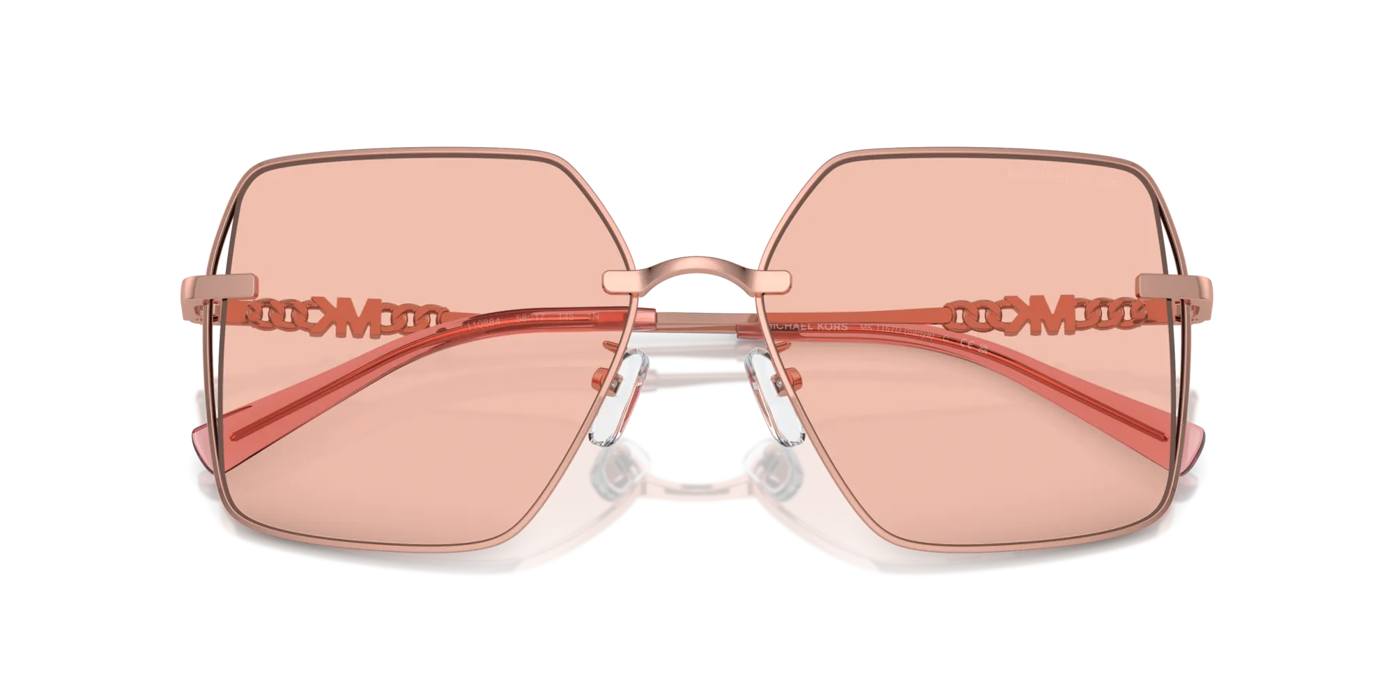 Michael Kors MK1157D SANYA 110884 Occhiali da sole Metallo Oro Rosa Squadrata Normale - immagine 2