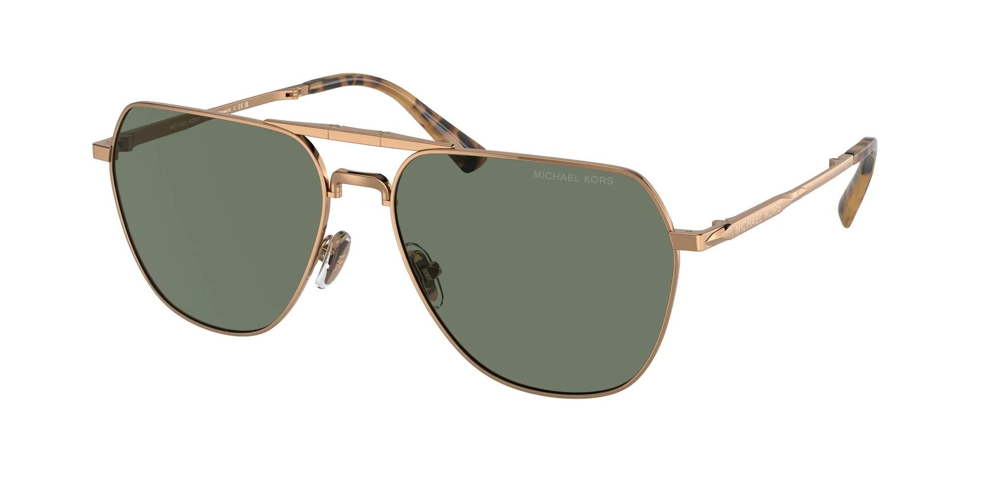 Michael Kors MK1156 KESWICK 18993H Occhiali da sole Metallo Oro Verde Pilot Normale - immagine 1