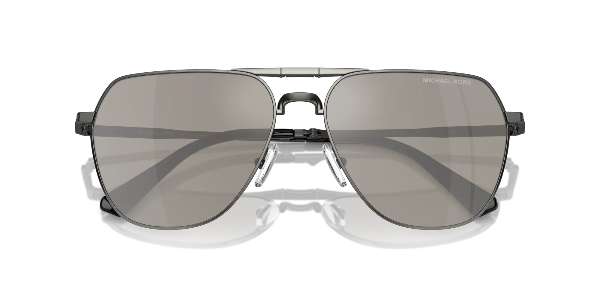 Michael Kors MK1156 KESWICK 10026G Occhiali da sole Metallo Grigio Argento Pilot Specchiate Specchiato - immagine 2