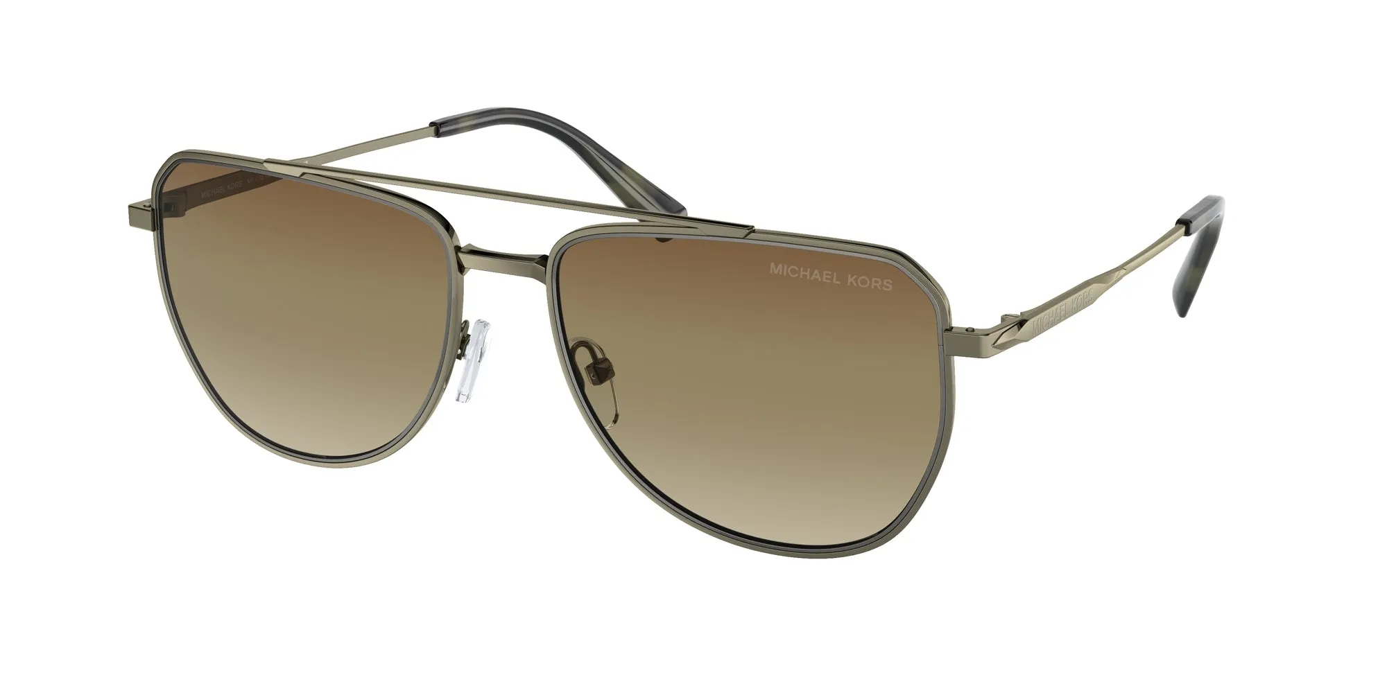 Michael Kors MK1155 WHISTLER 1897GL Occhiali da sole Metallo Verde Marrone Pilot Normale Sfumato - immagine 1