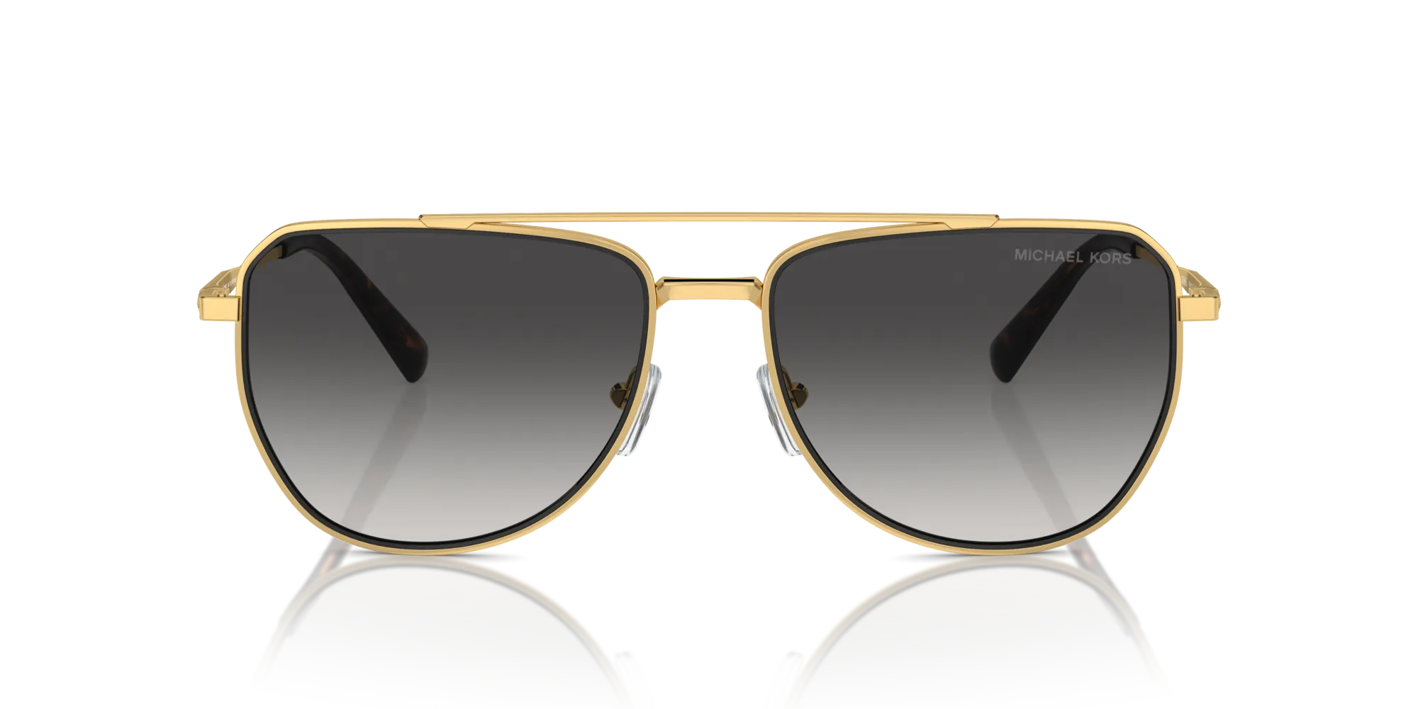 Michael Kors MK1155 WHISTLER 18968G Occhiali da sole Metallo Oro Grigio Pilot Normale Sfumato - immagine 3
