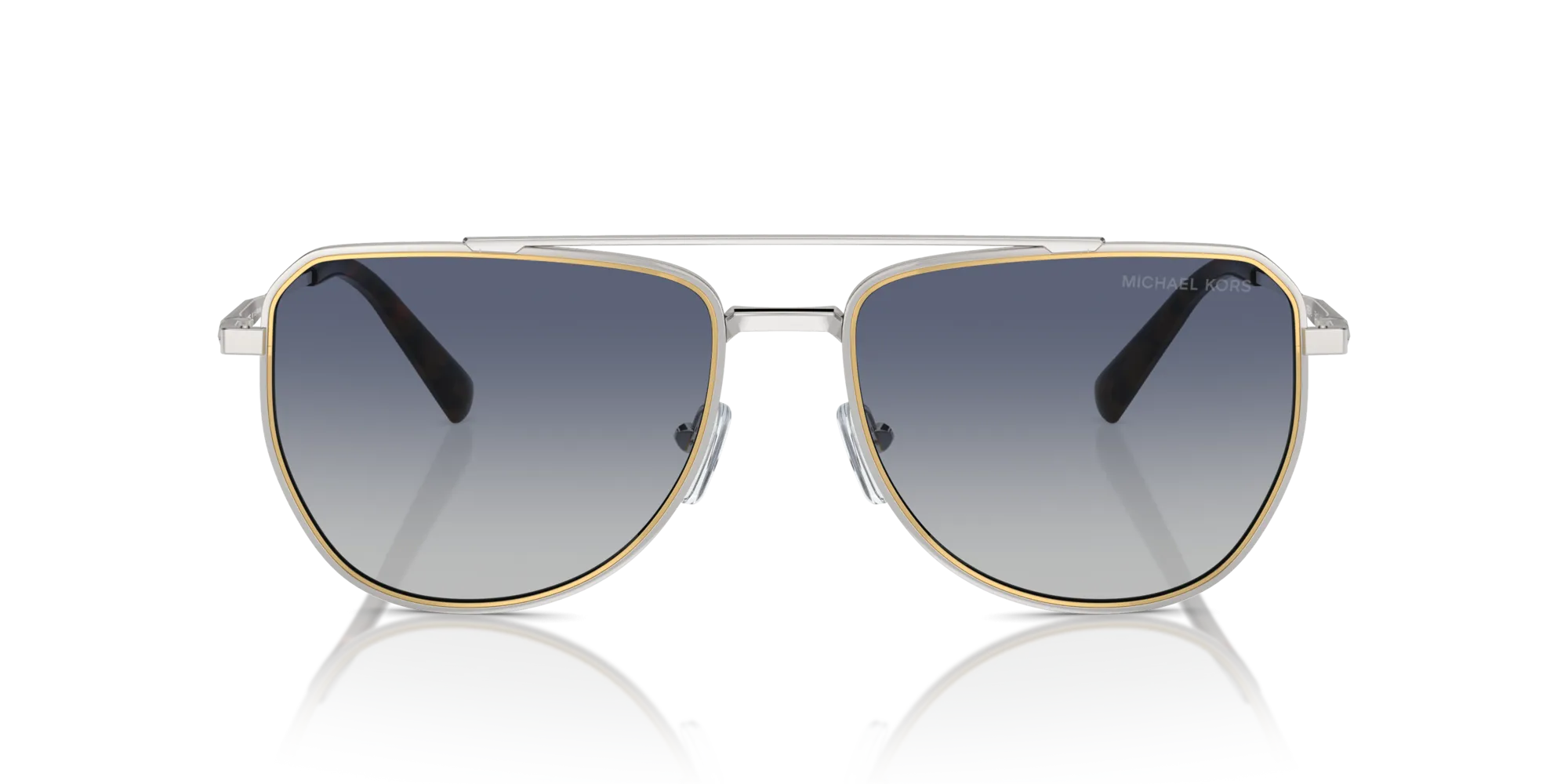 Michael Kors MK1155 WHISTLER 18934L Occhiali da sole Metallo Argento Blu Pilot Normale Sfumato - immagine 3