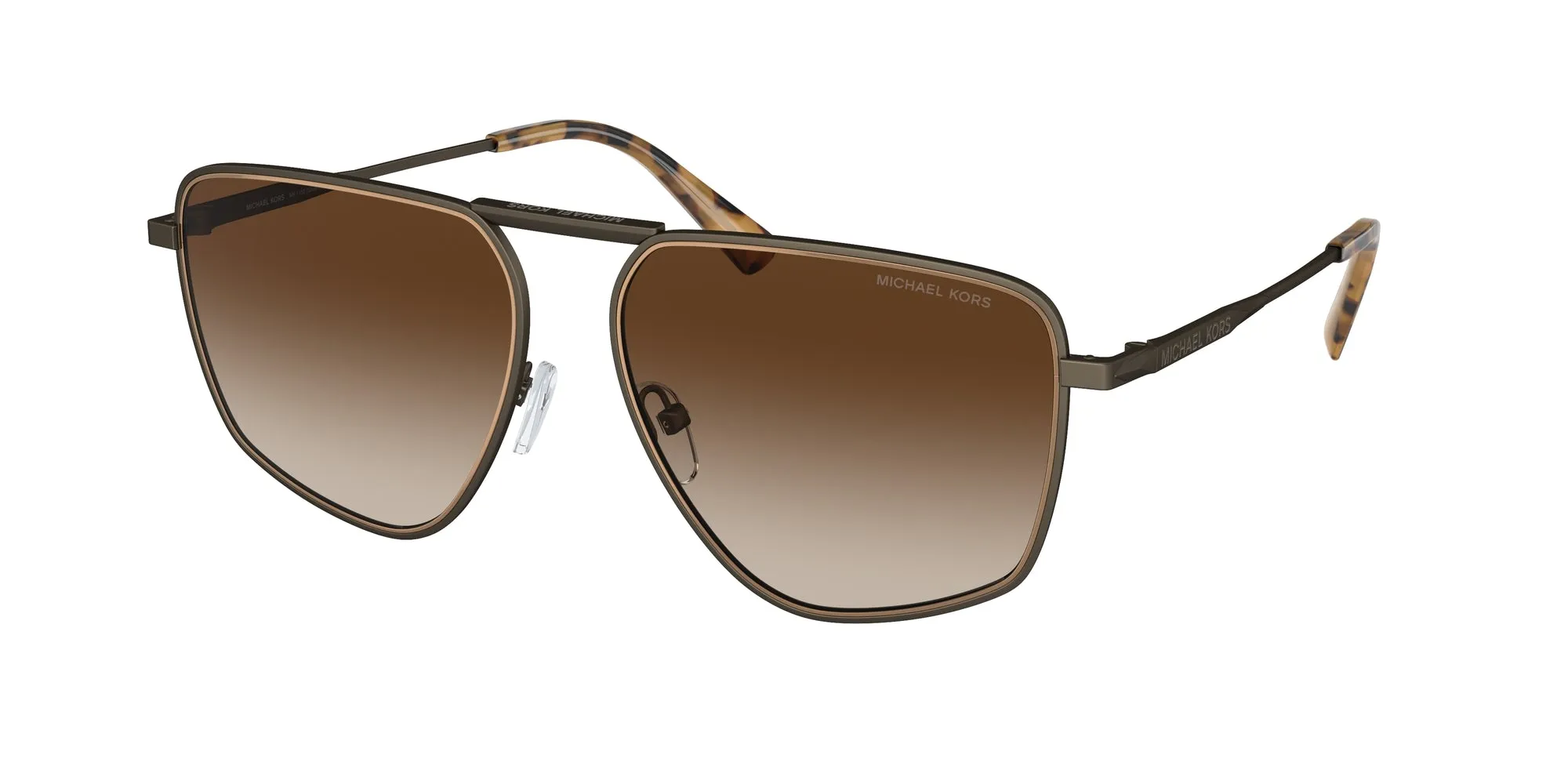 Michael Kors MK1153 SILVERTON 100113 Occhiali da sole Metallo Grigio Marrone Pilot Normale Sfumato - immagine 1