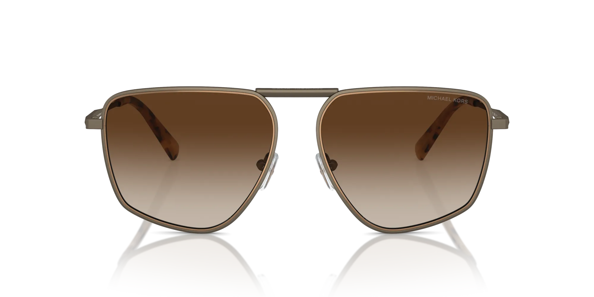 Michael Kors MK1153 SILVERTON 100113 Occhiali da sole Metallo Grigio Marrone Pilot Normale Sfumato - immagine 3