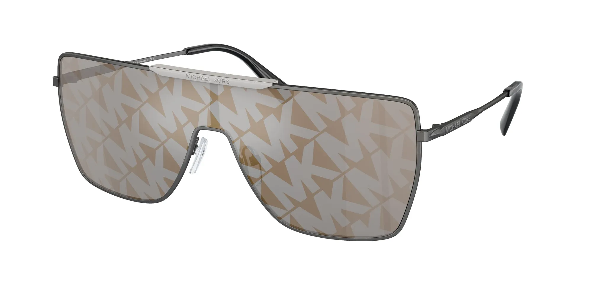 Michael Kors MK1152 SNOWMASS 1002/E Occhiali da sole Metallo Grigio Grigio Squadrata Normale Specchiato - immagine 1