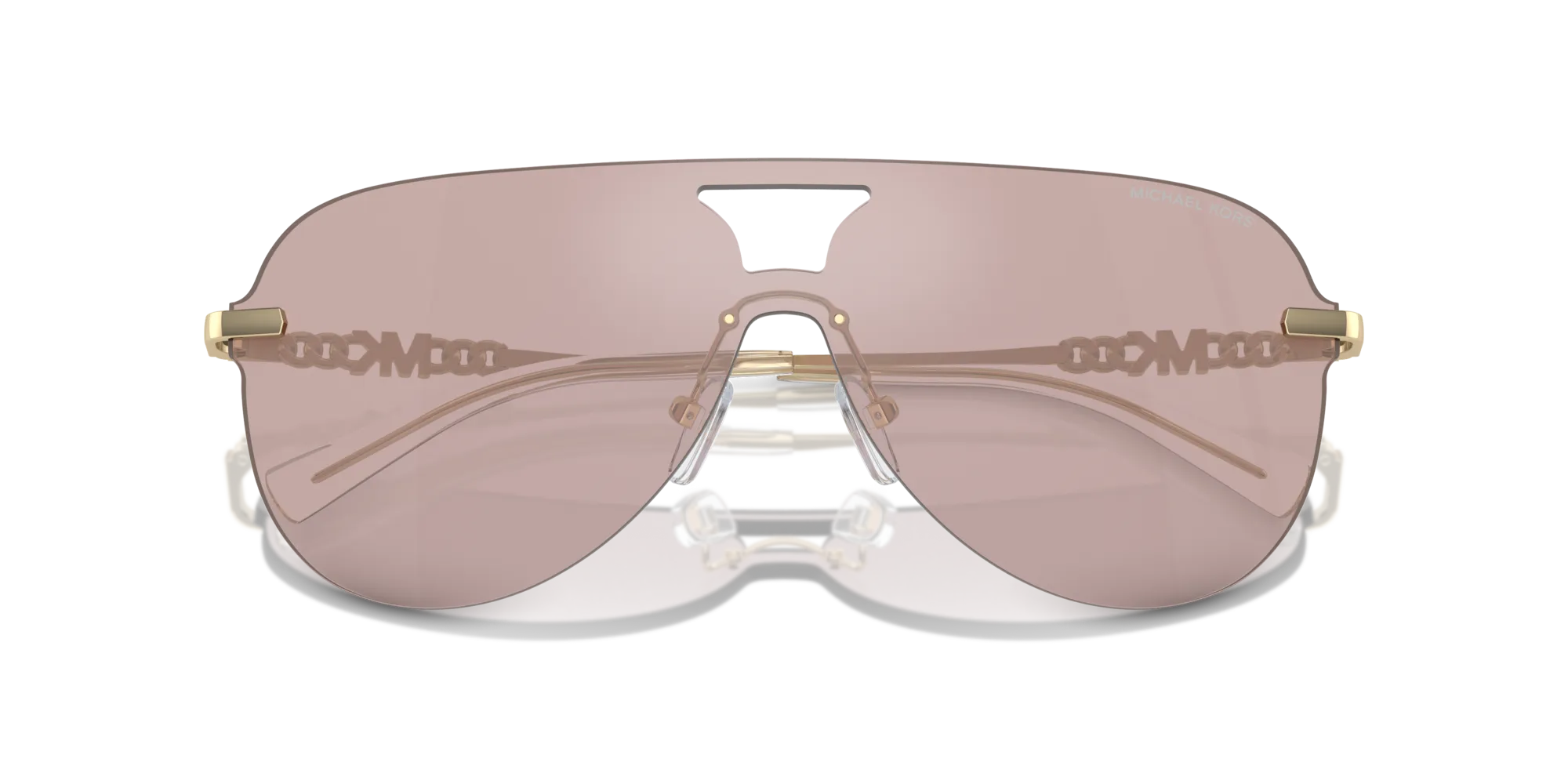 Michael Kors MK1149 CYPRUS 1014VS Occhiali da sole Metallo Rosa Rosa Pilot Normale Specchiato - immagine 2