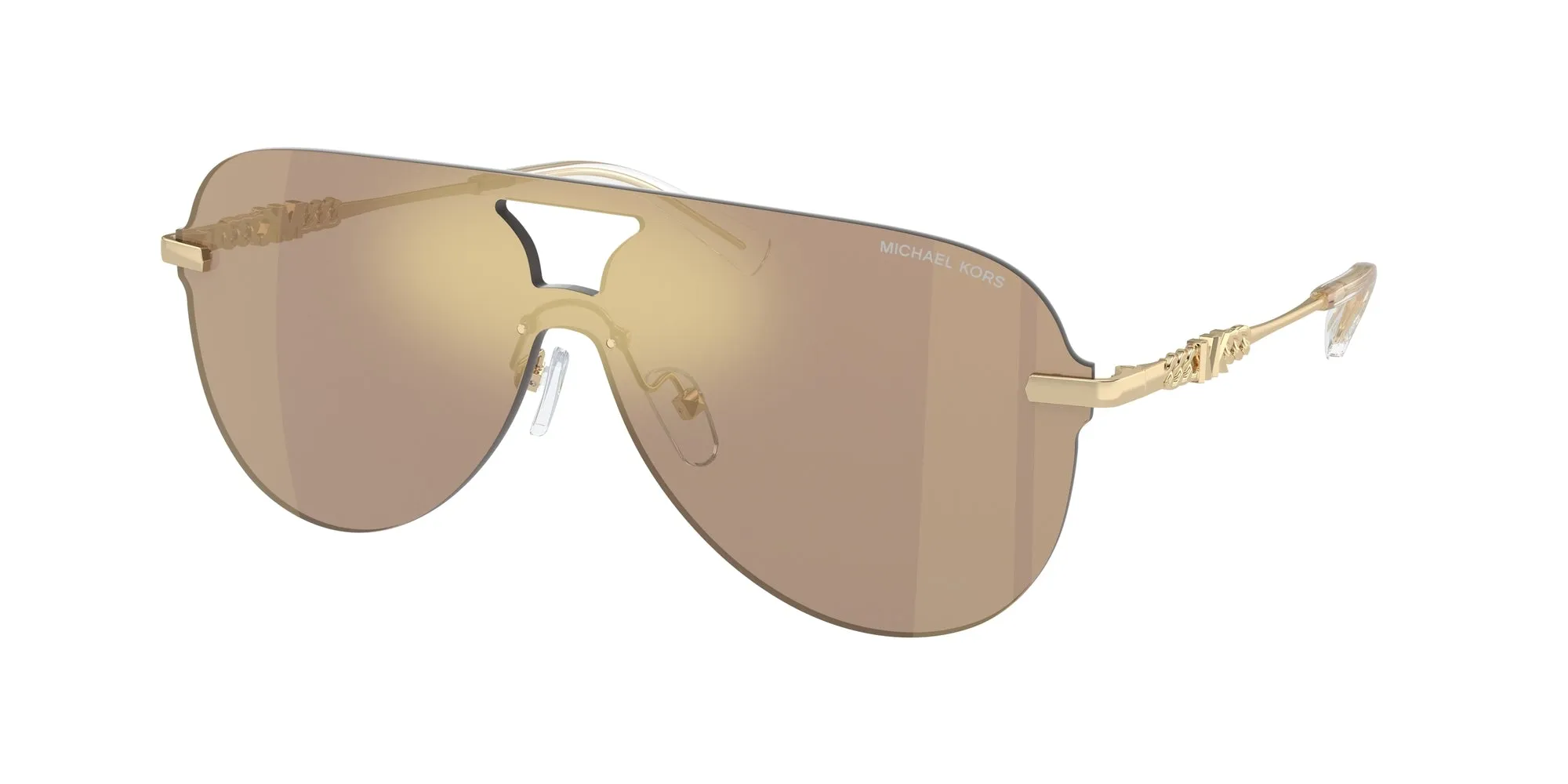 Michael Kors MK1149 CYPRUS 10145A Occhiali da sole Metallo Marrone Marrone Pilot Normale Specchiato - immagine 1