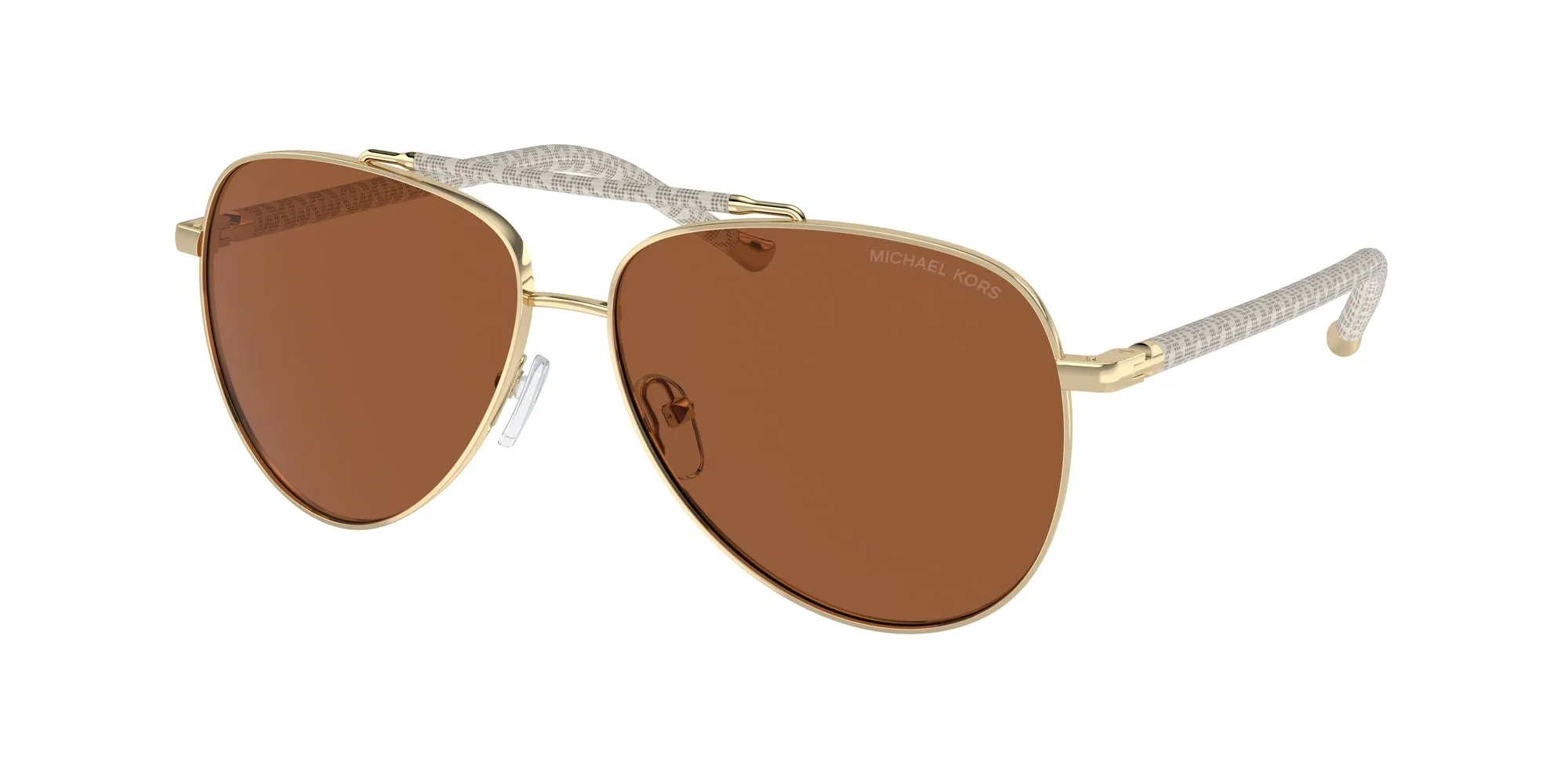 Michael Kors MK1146 PORTUGAL 101473 Occhiali da sole Metallo Oro Marrone Pilot Normale - immagine 1