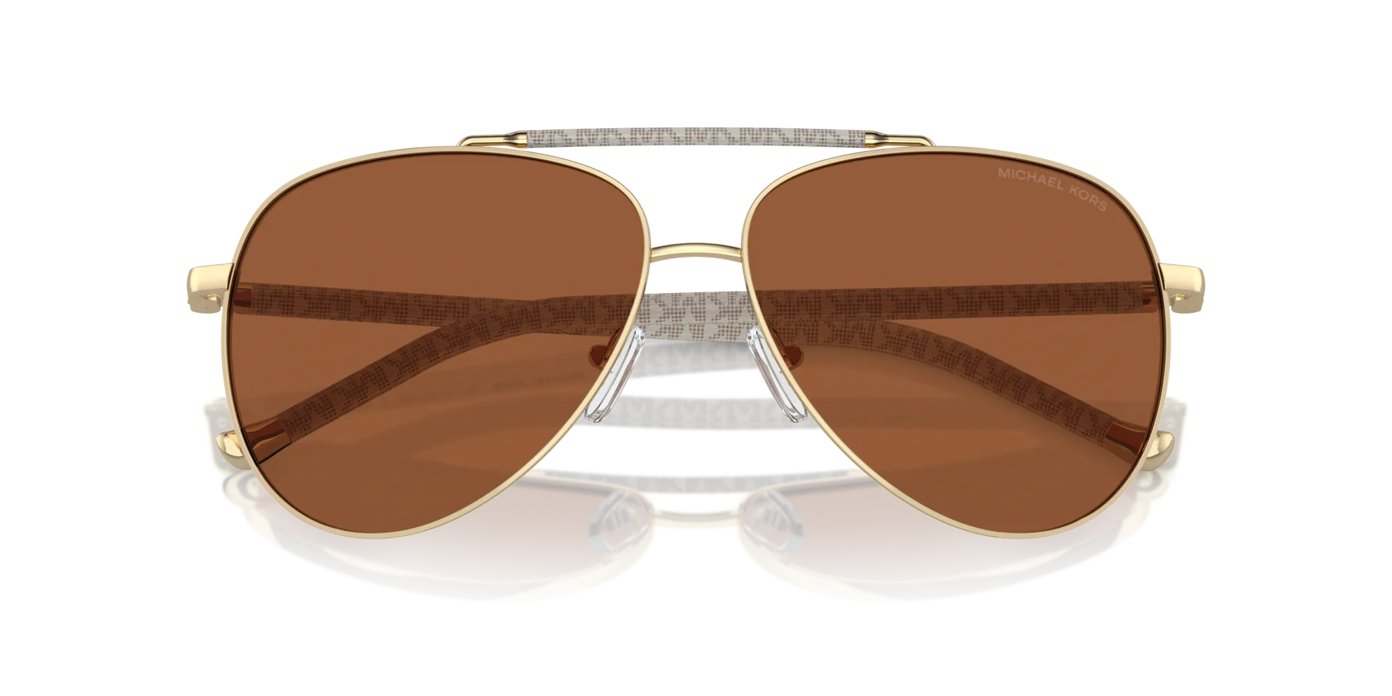 Michael Kors MK1146 PORTUGAL 101473 Occhiali da sole Metallo Oro Marrone Pilot Normale - immagine 2