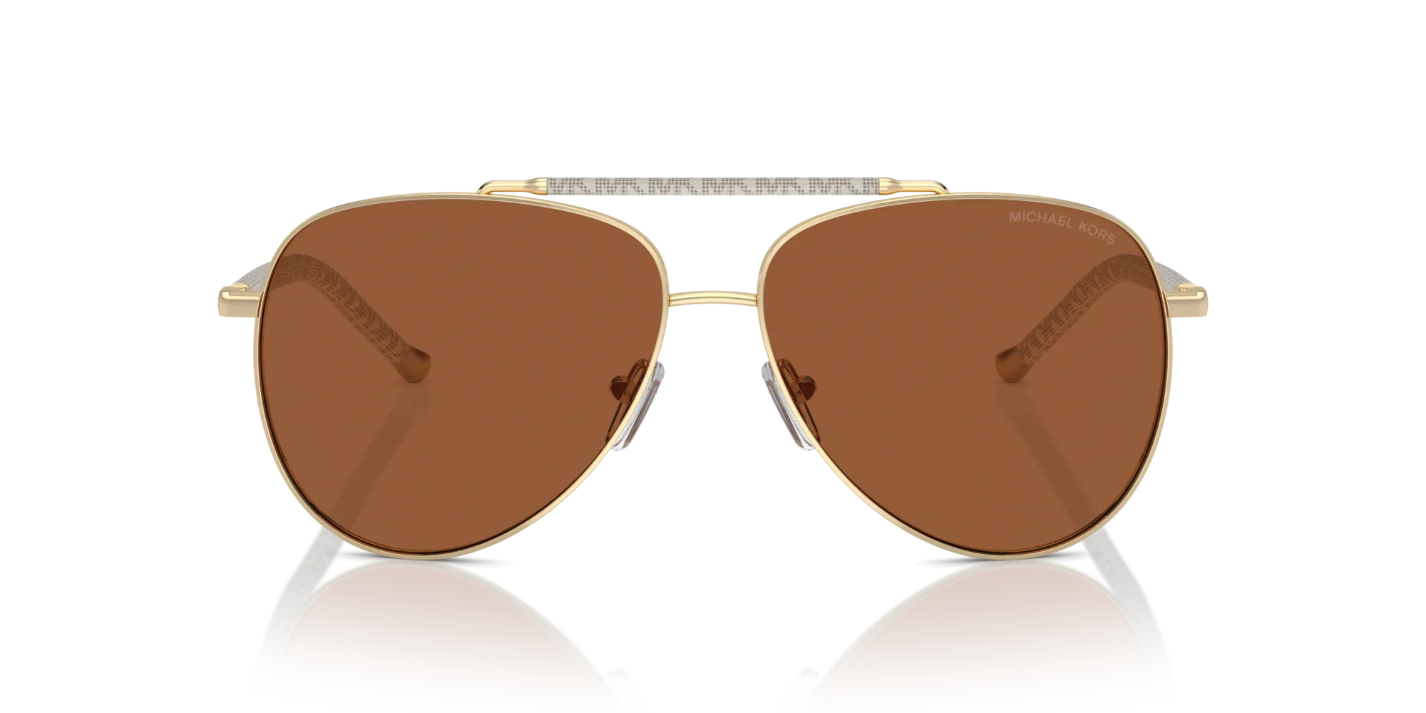 Michael Kors MK1146 PORTUGAL 101473 Occhiali da sole Metallo Oro Marrone Pilot Normale - immagine 3