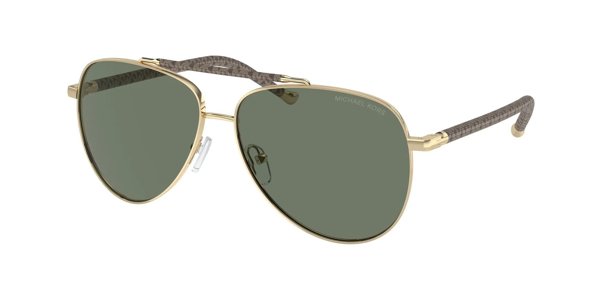 Michael Kors MK1146 PORTUGAL 10143H Occhiali da sole Metallo Oro Verde Pilot Normale - immagine 1