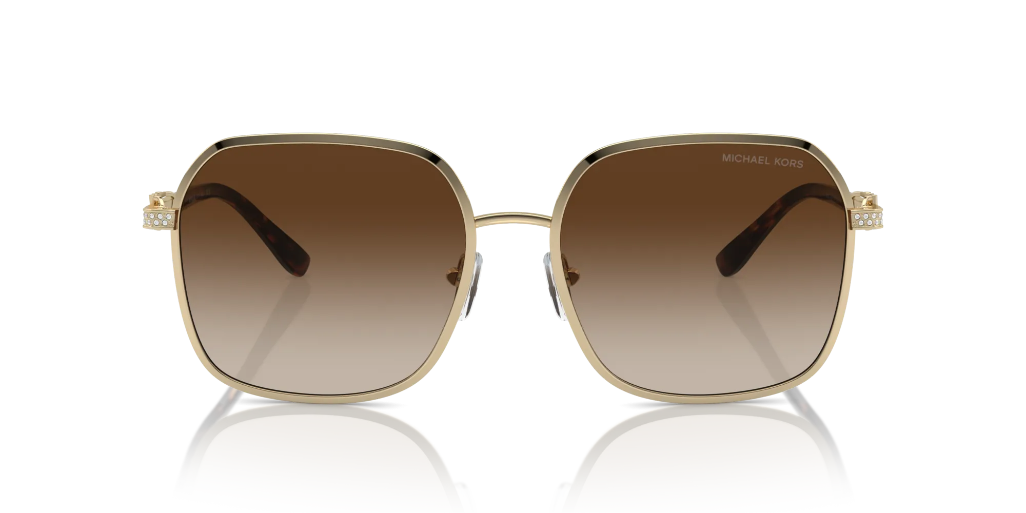 Michael Kors MK1145B CADIZ 101413 Occhiali da sole Metallo Oro Marrone Squadrata Normale Sfumato - immagine 3