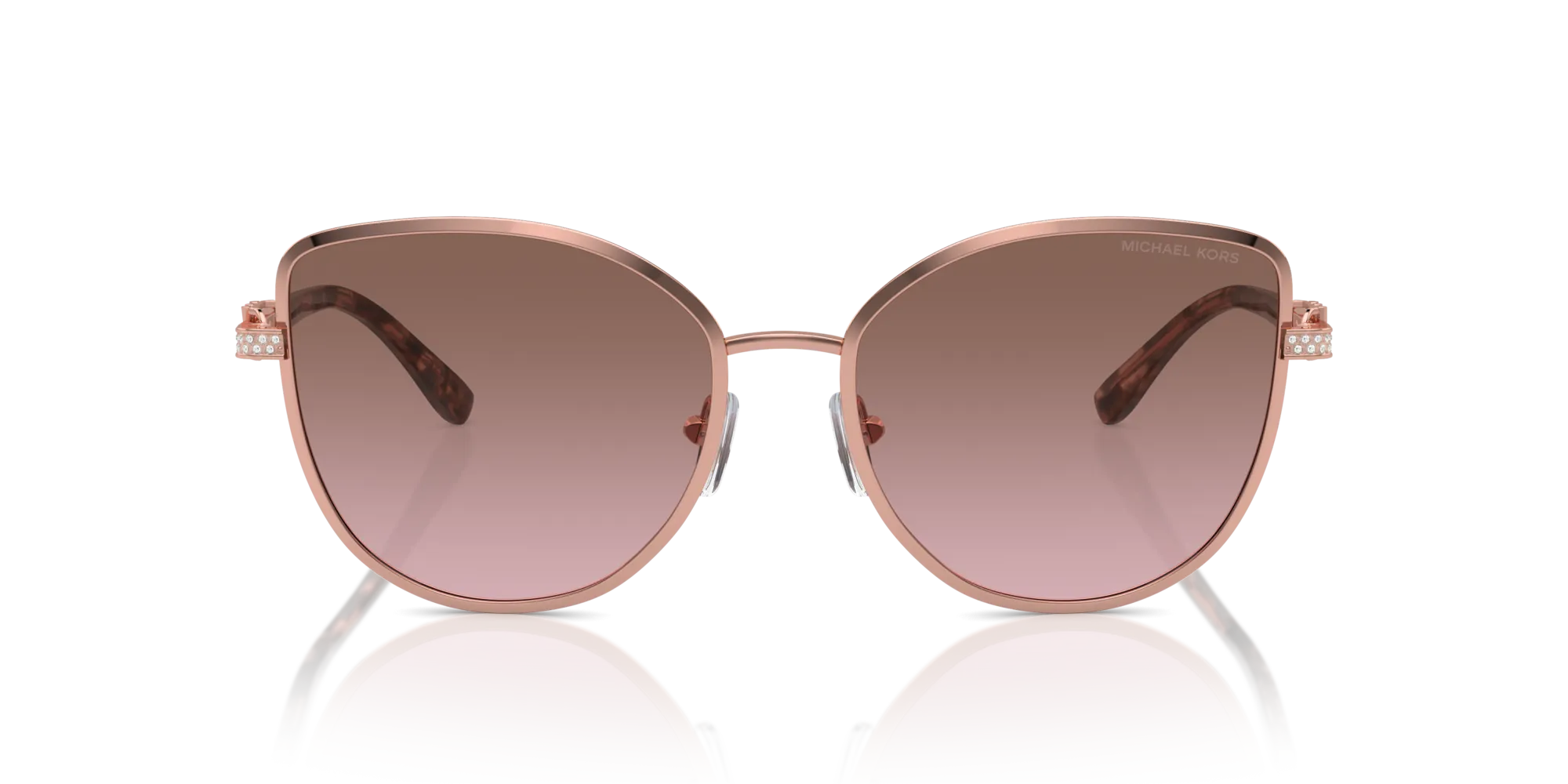 Michael Kors MK1144B CATALONIA 110814 Occhiali da sole Metallo Oro Marrone Cat Eye Normale Sfumato - immagine 3