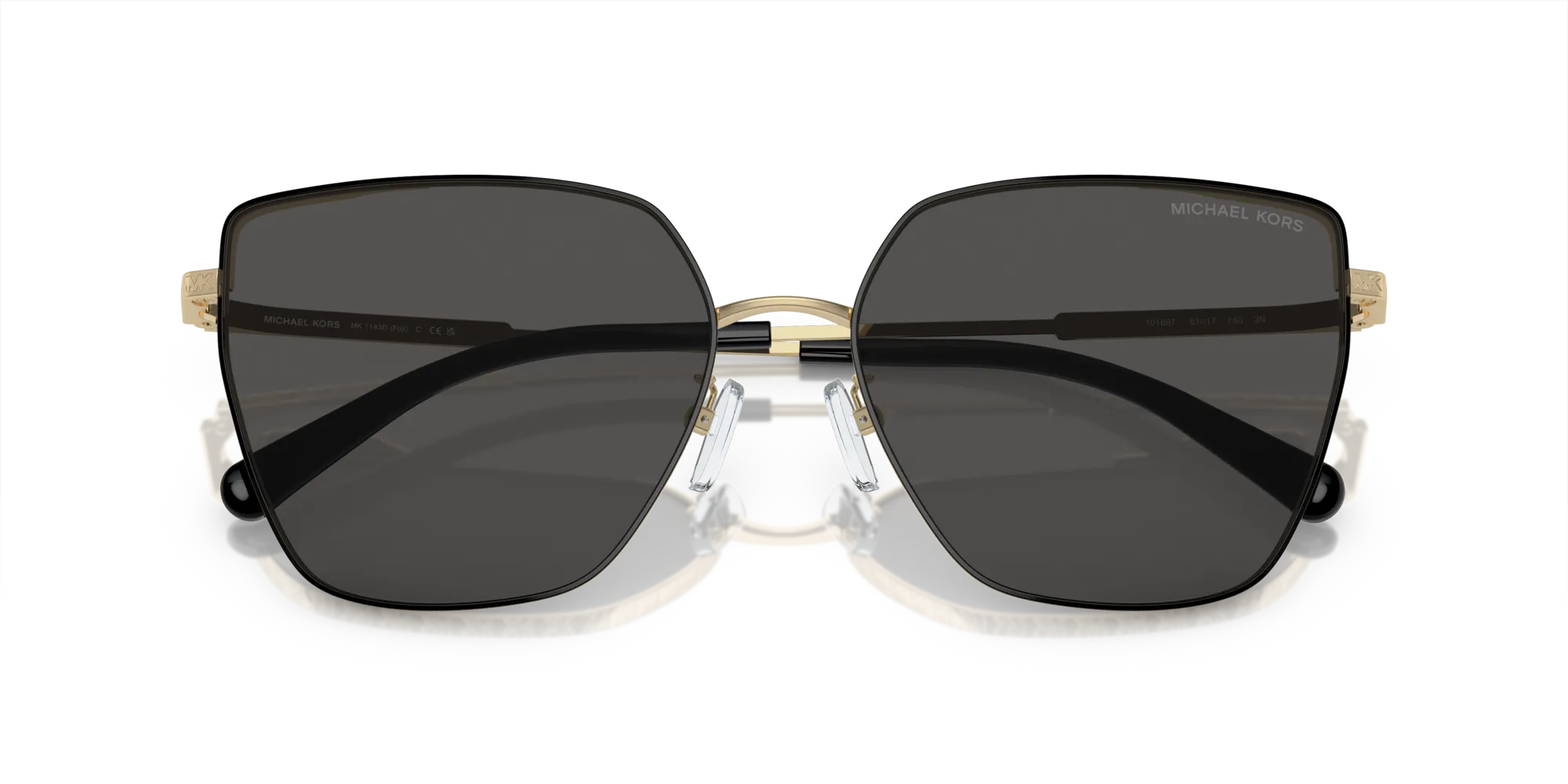 Michael Kors MK1143D FUJI 101687 Occhiali da sole Metallo Oro Grigio Cat Eye Normale - immagine 2
