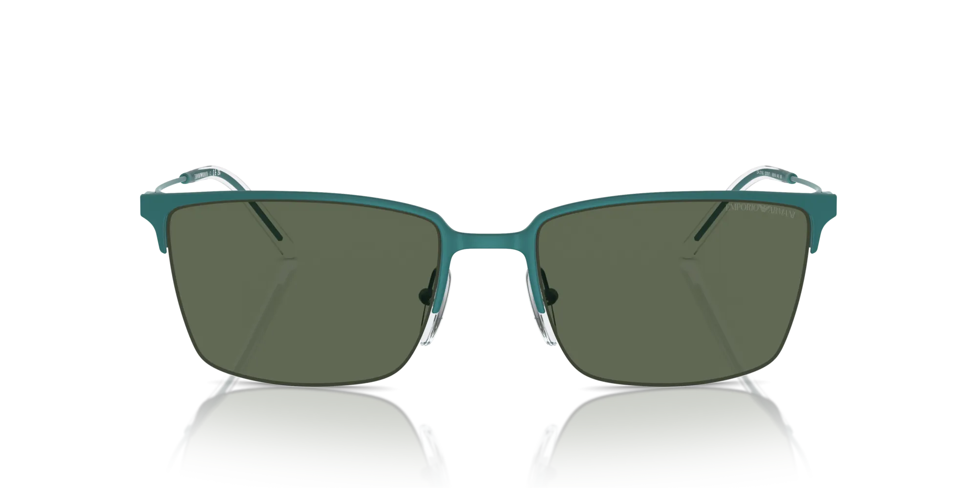 Emporio Armani EA2155 337971 Occhiali da sole Metallo Verde Verde Squadrata Normale - immagine 3