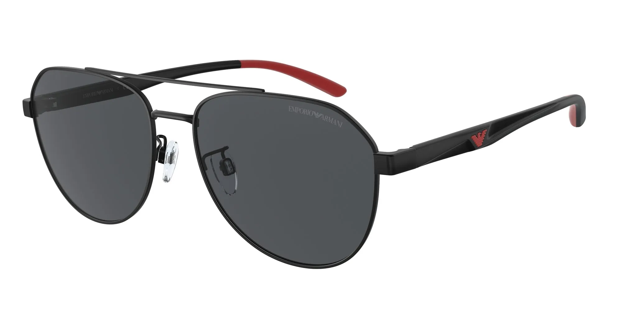 Emporio Armani EA2129D 300187 Occhiali da sole Metallo Nero Grigio Pilot Normale - immagine 1
