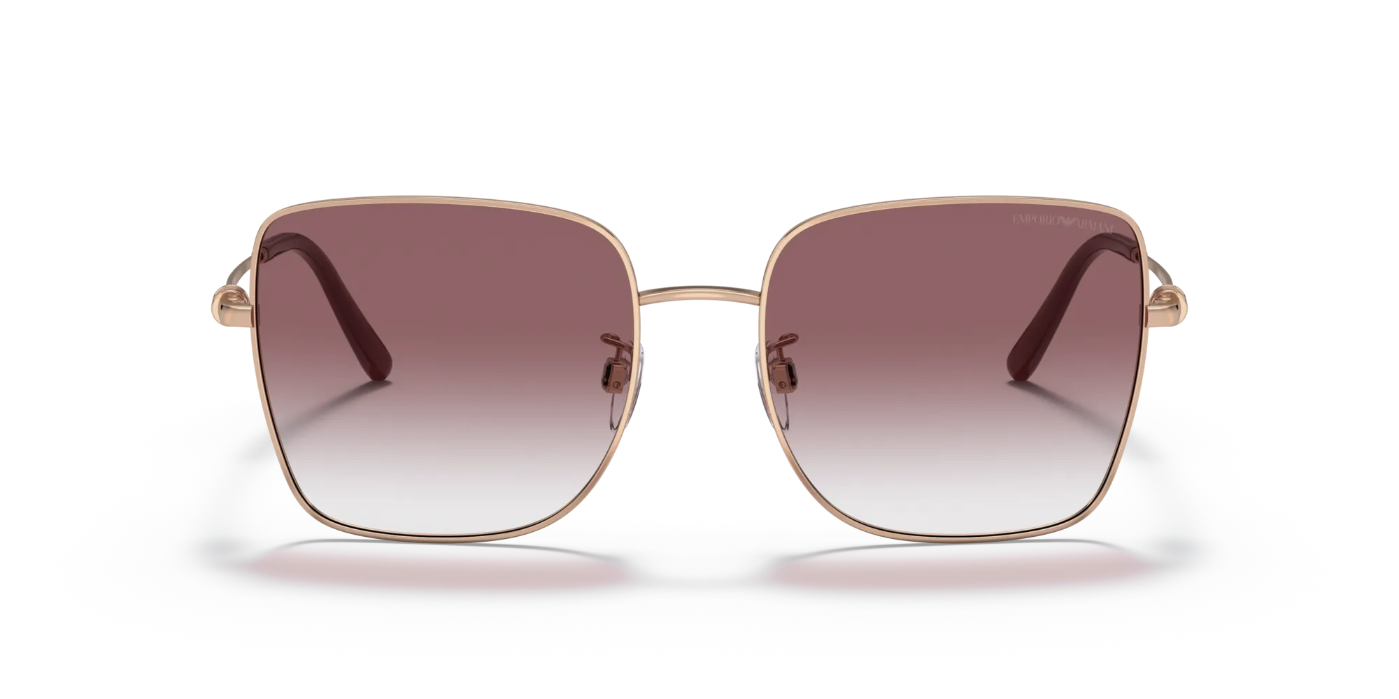 Emporio Armani EA2128D 30118H Occhiali da sole Metallo Oro Viola Squadrata Normale Sfumato - immagine 3