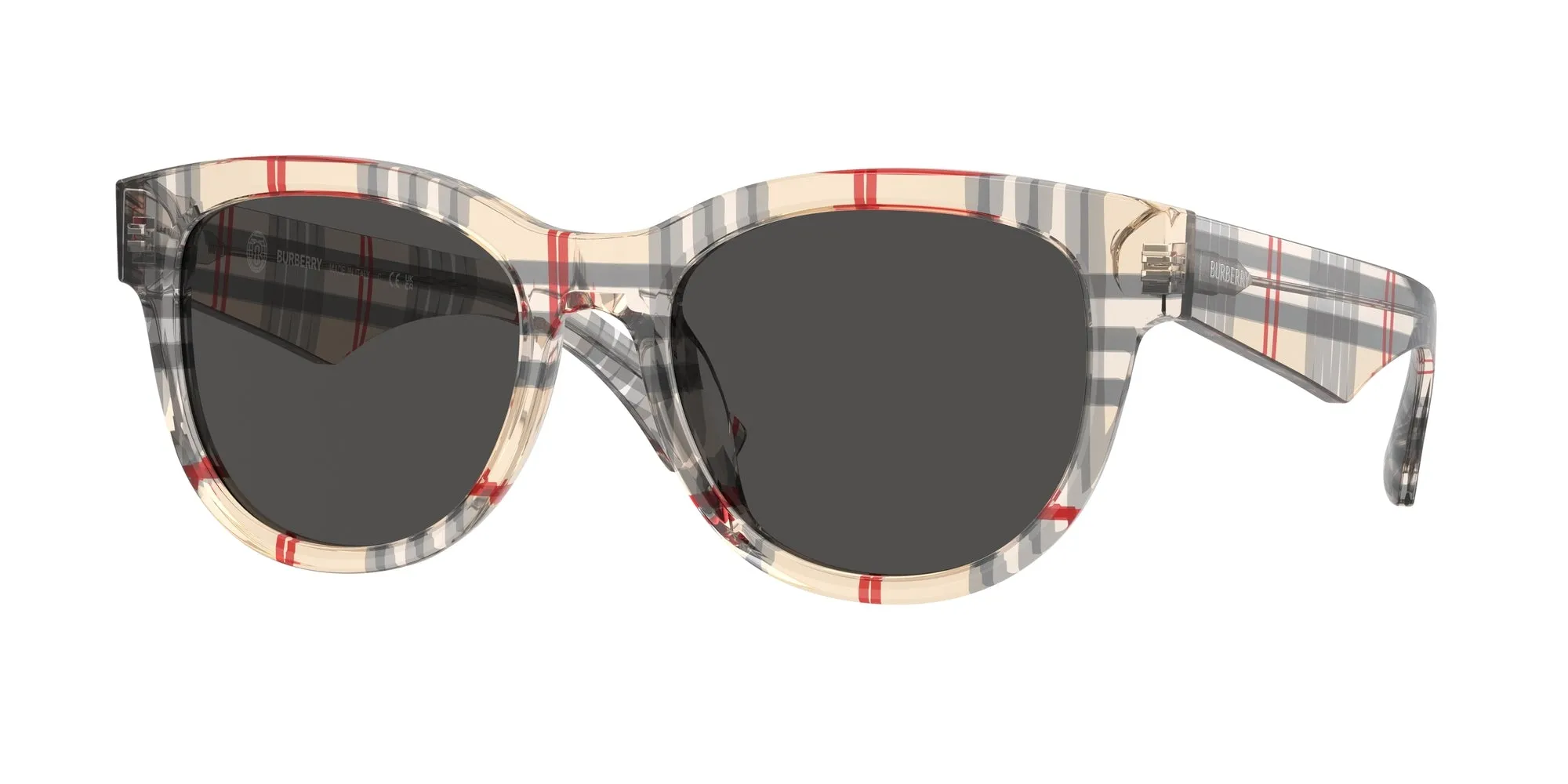 Burberry BE4432U 412287 Occhiali da sole Acetato Marrone Grigio Pantos Normale - immagine 1