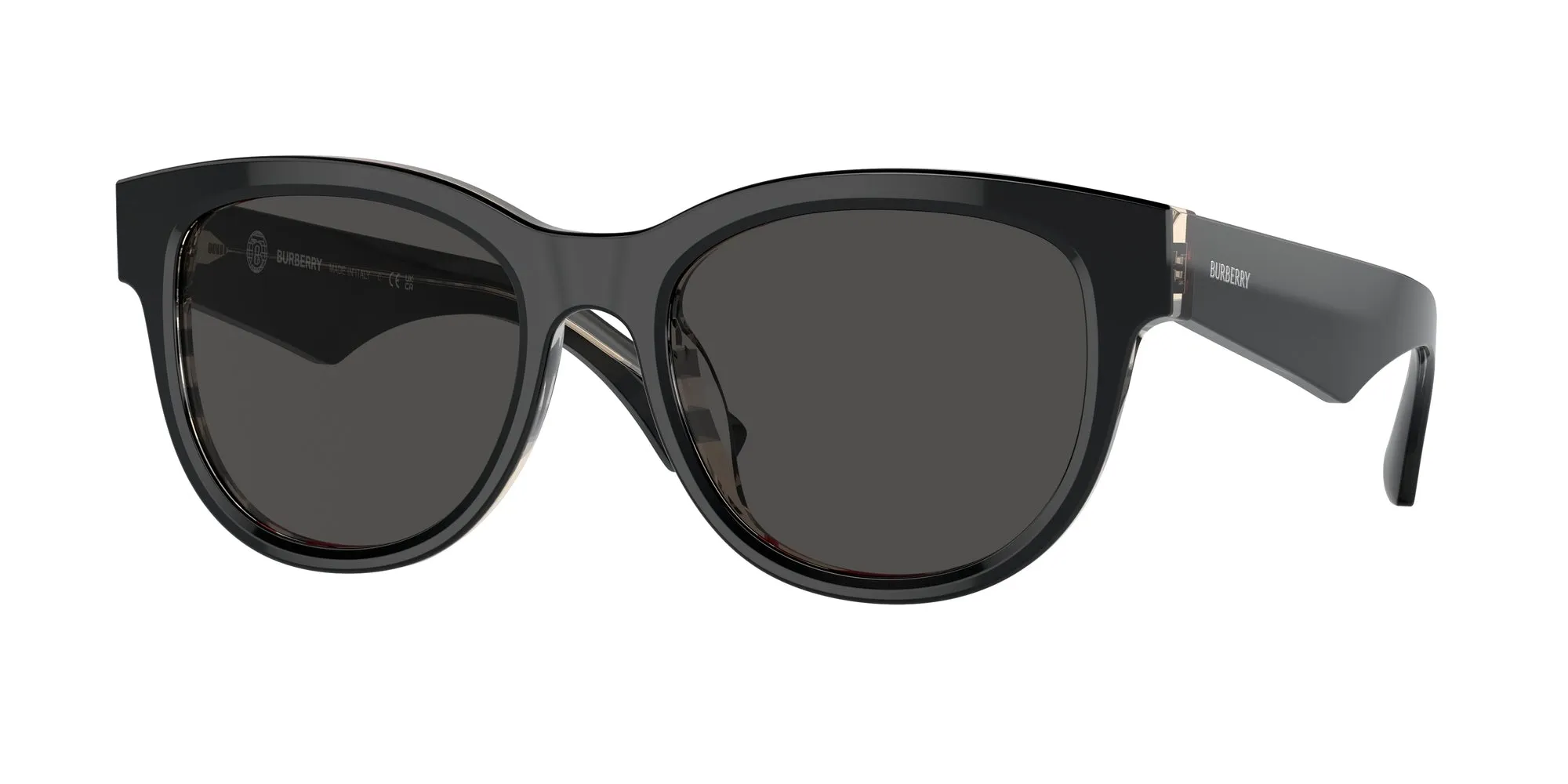 Burberry BE4432U 412187 Occhiali da sole Acetato Nero Grigio Pantos Normale - immagine 1