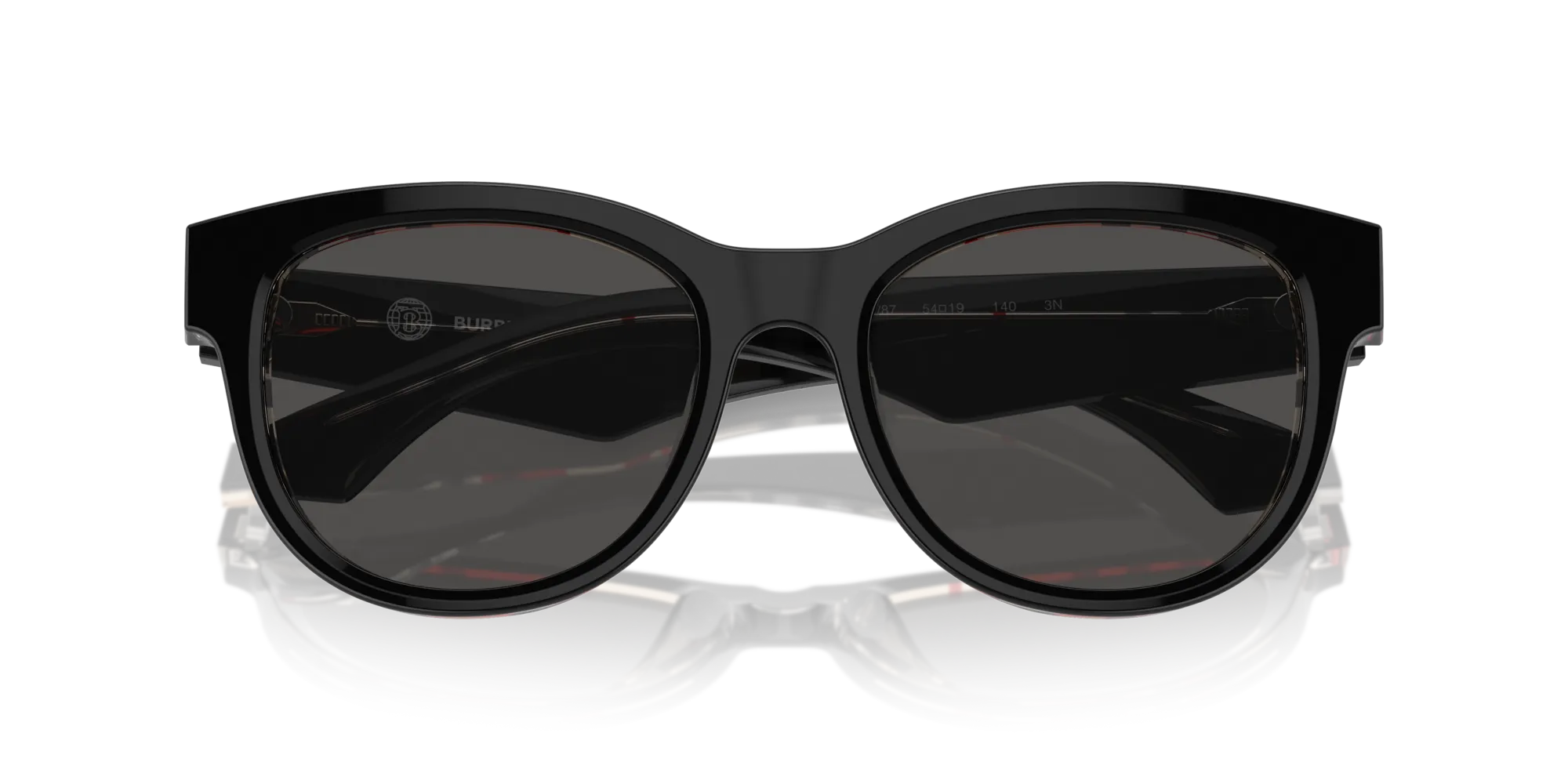 Burberry BE4432U 412187 Occhiali da sole Acetato Nero Grigio Pantos Normale - immagine 2