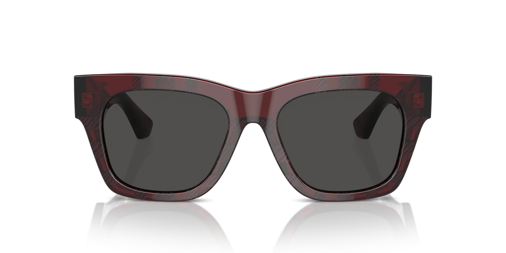 Burberry BE4424 411587 Occhiali da sole Acetato Rosso Grigio Squadrata Normale - immagine 3