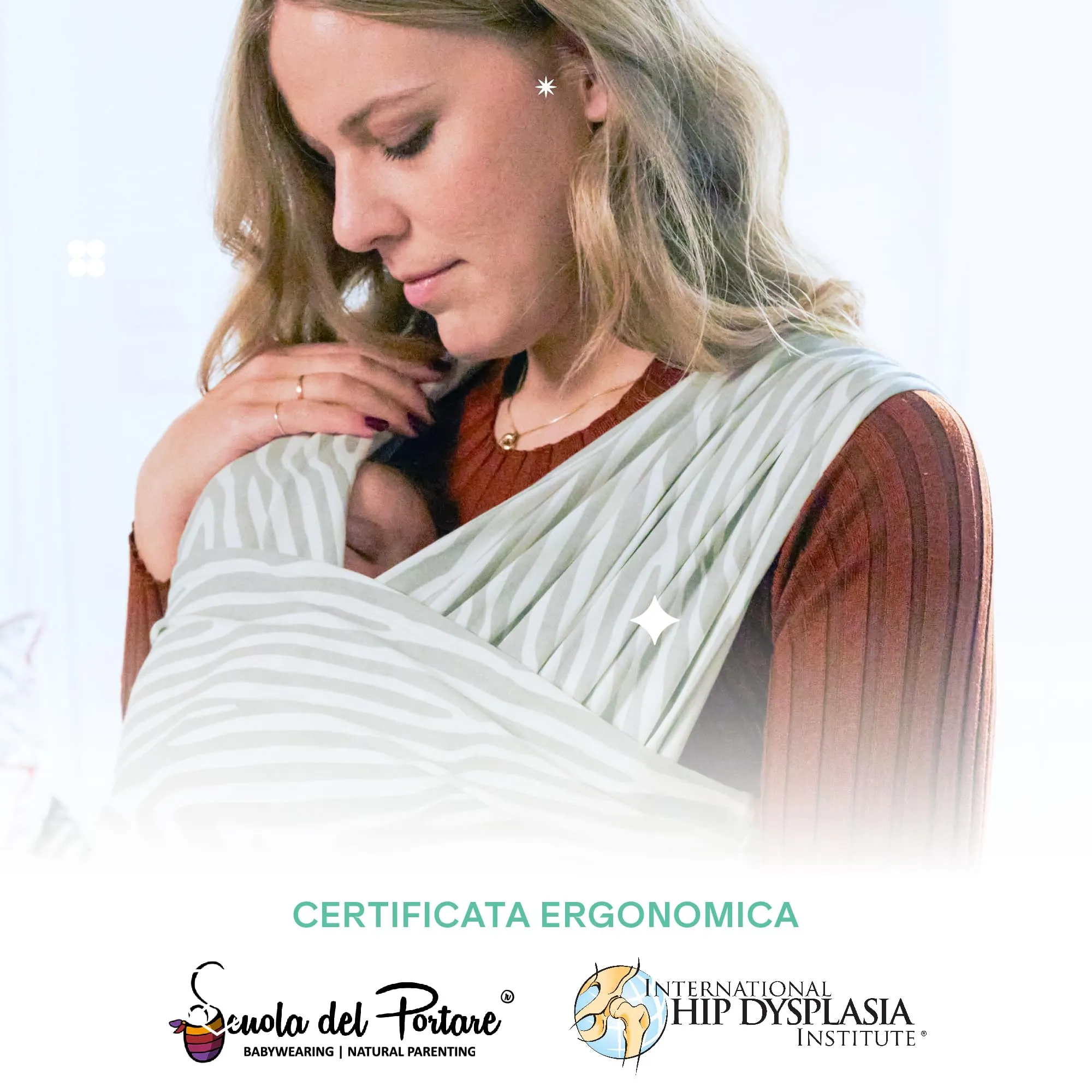 Koala Babycare Fascia neonato porta bebè - Cuddle Band 2.0 Ancora più Resistente – Fascia per neonati in cotone organico testata fino a 15 kg - Facilmente Regolabile e Unisex - immagine 2