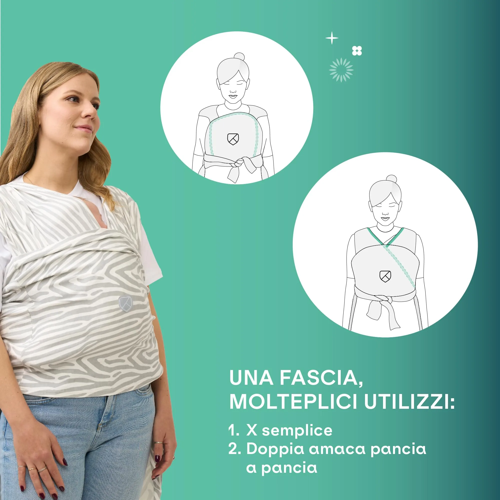 Koala Babycare Fascia neonato porta bebè - Cuddle Band 2.0 Ancora più Resistente – Fascia per neonati in cotone organico testata fino a 15 kg - Facilmente Regolabile e Unisex - immagine 6