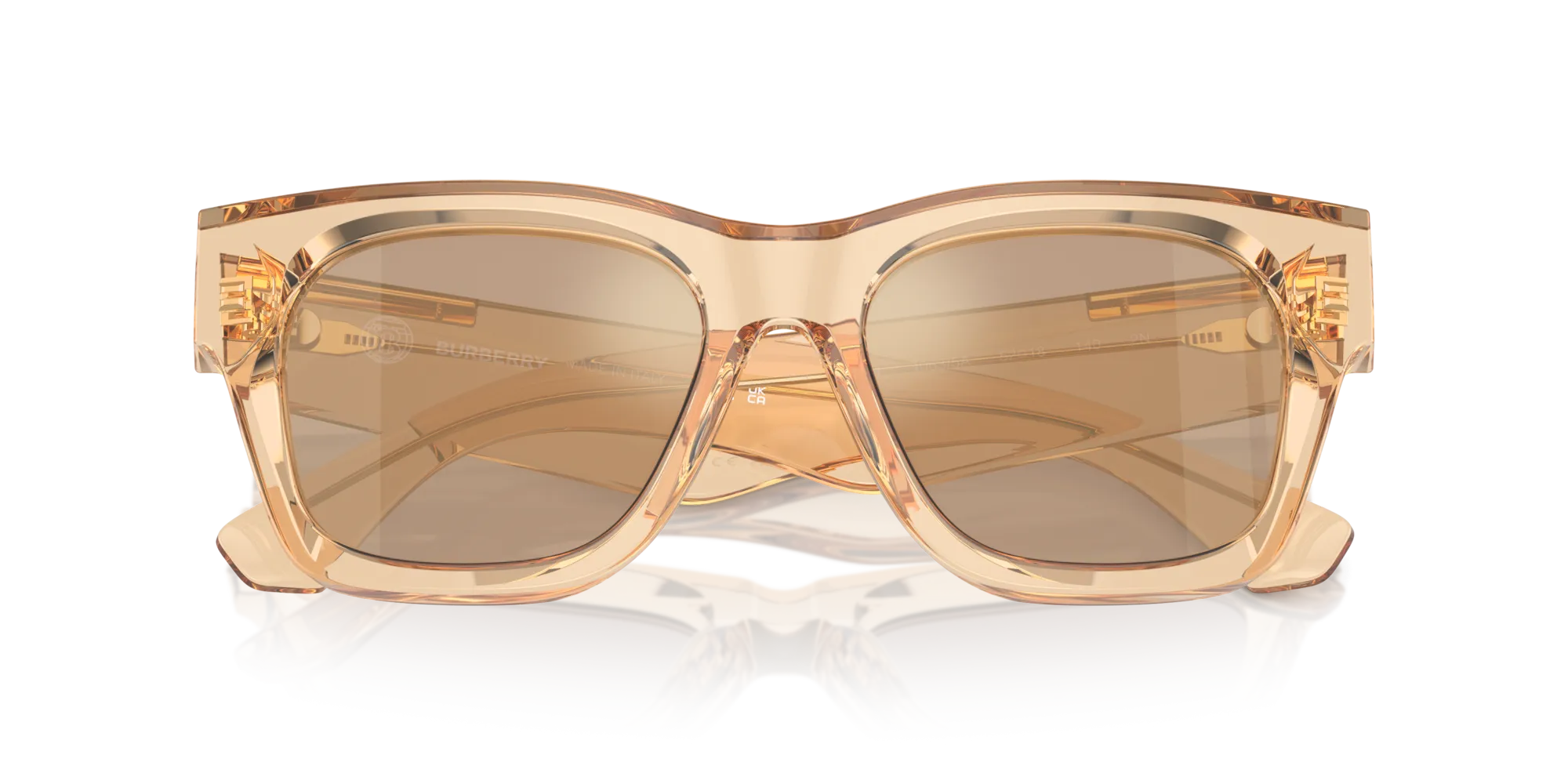 Burberry BE4424 40635A Occhiali da sole Acetato Marrone Marrone Squadrata Normale Specchiato - immagine 2