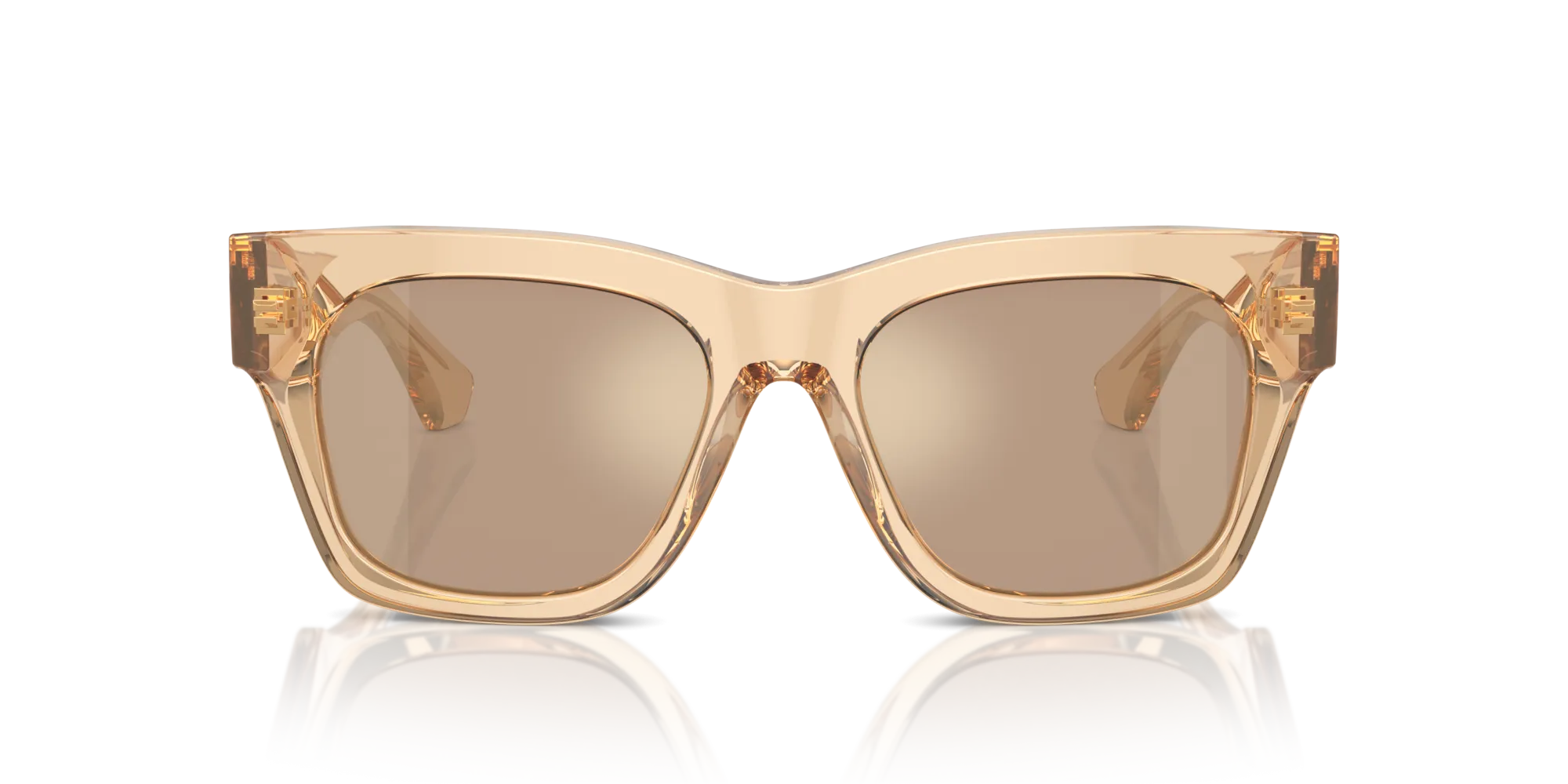 Burberry BE4424 40635A Occhiali da sole Acetato Marrone Marrone Squadrata Normale Specchiato - immagine 3