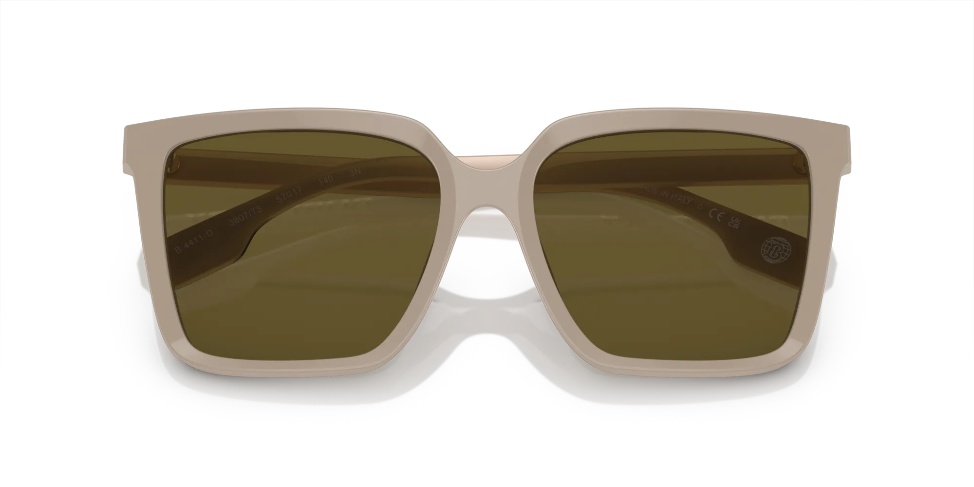 Burberry BE4411D 380773 Occhiali da sole Acetato Beige Marrone Squadrata Normale - immagine 2
